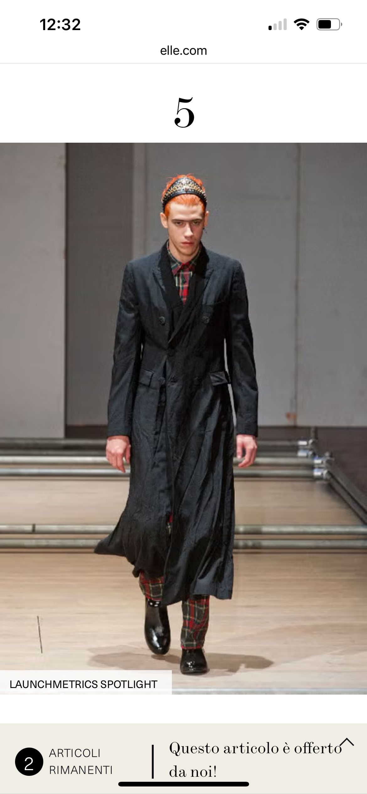 Comme des Garcons COMME des GARÇONS Homme Plus S/S 13 “Look 5” Long Coat Mens Size 40R - 1 Thumbnail