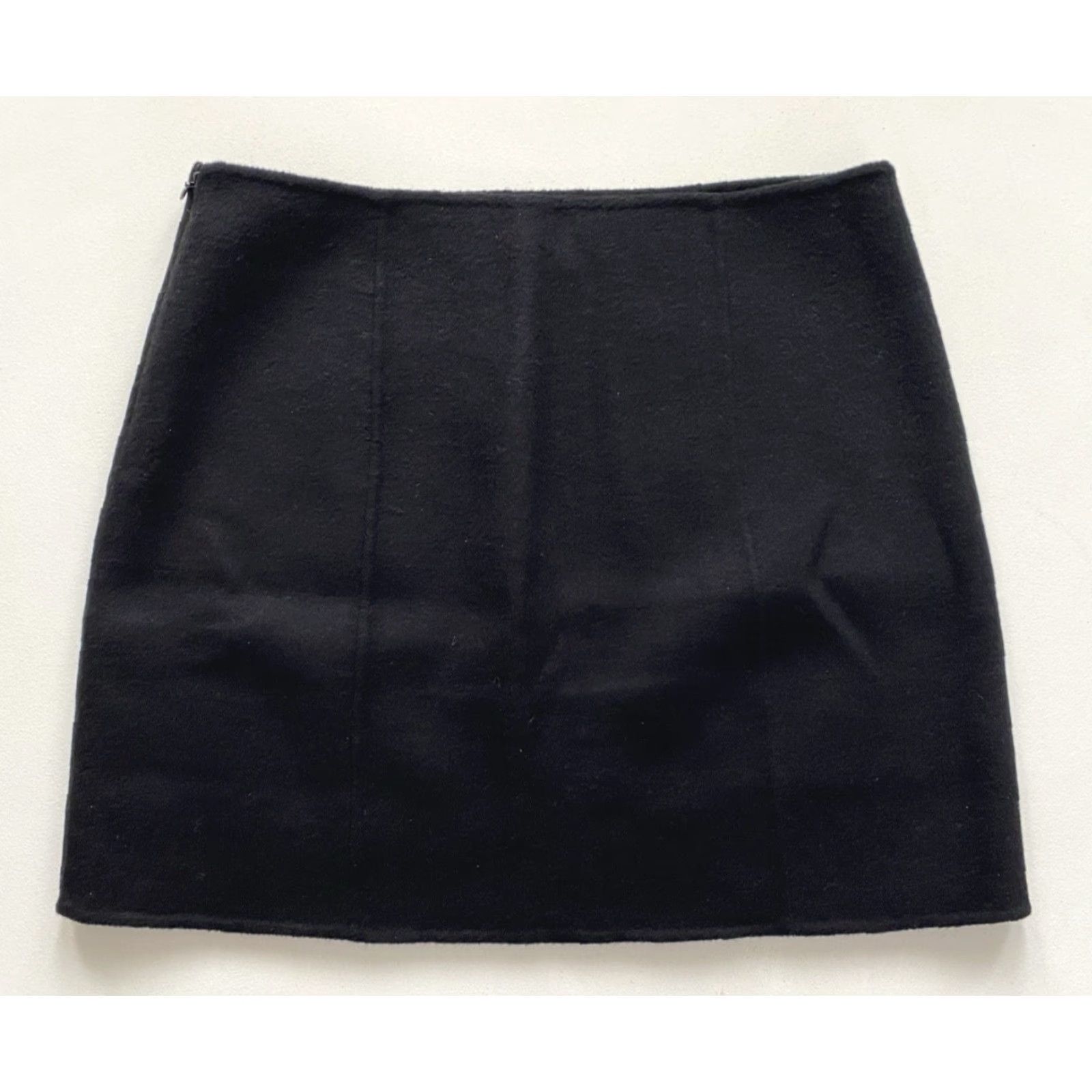 Alex Mill VINTAGE Women’s Alex Mill NYC Mini Skirt Black Wool Blend Sz 8 Short City Preppy Skirt Womens Size 30" / US 8 / IT 44 - 3 Thumbnail