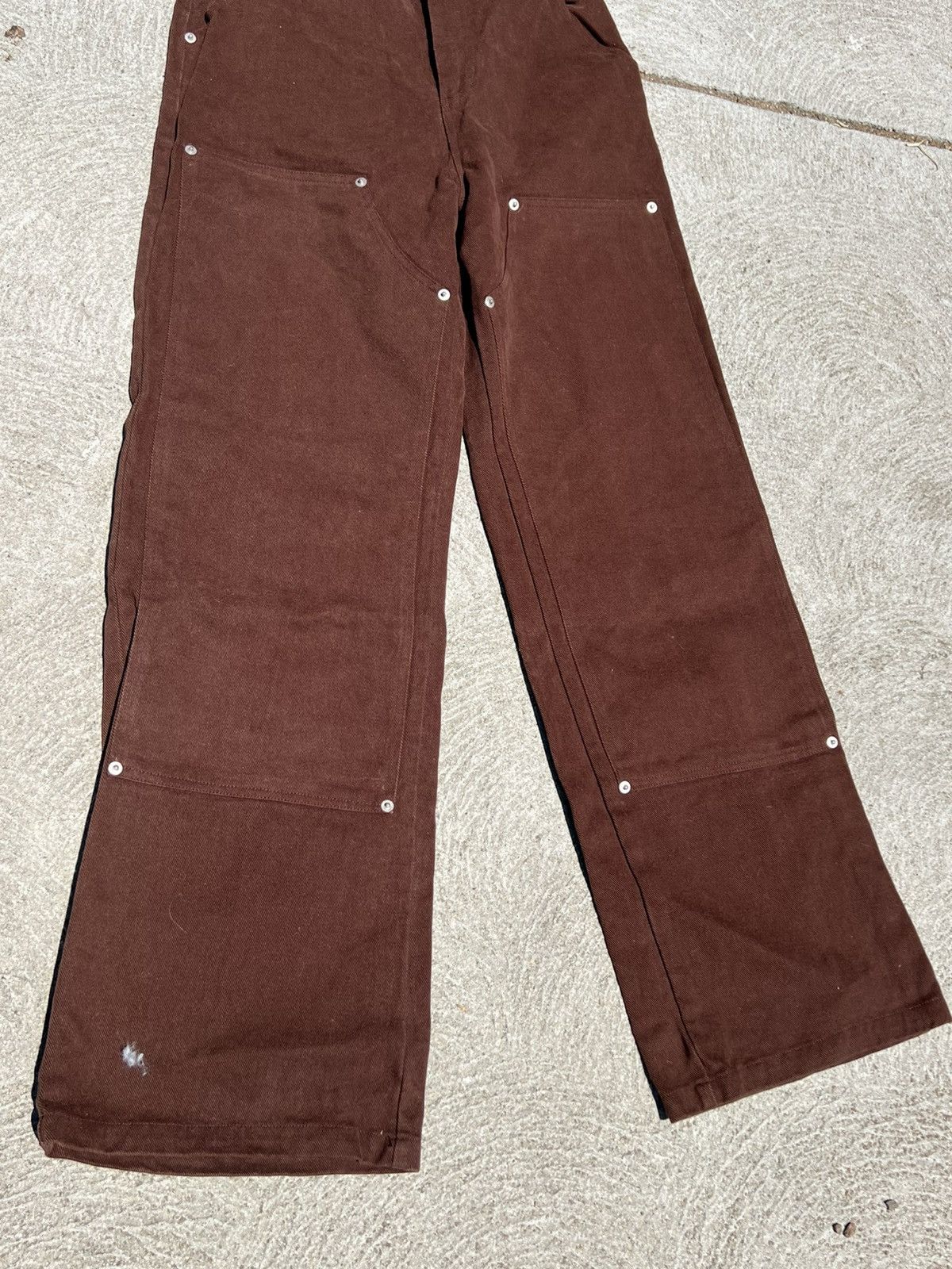THE KRIPT The Kript Chocolate Brown Double Knees Knee Work Pants Size 29" - 4 Thumbnail