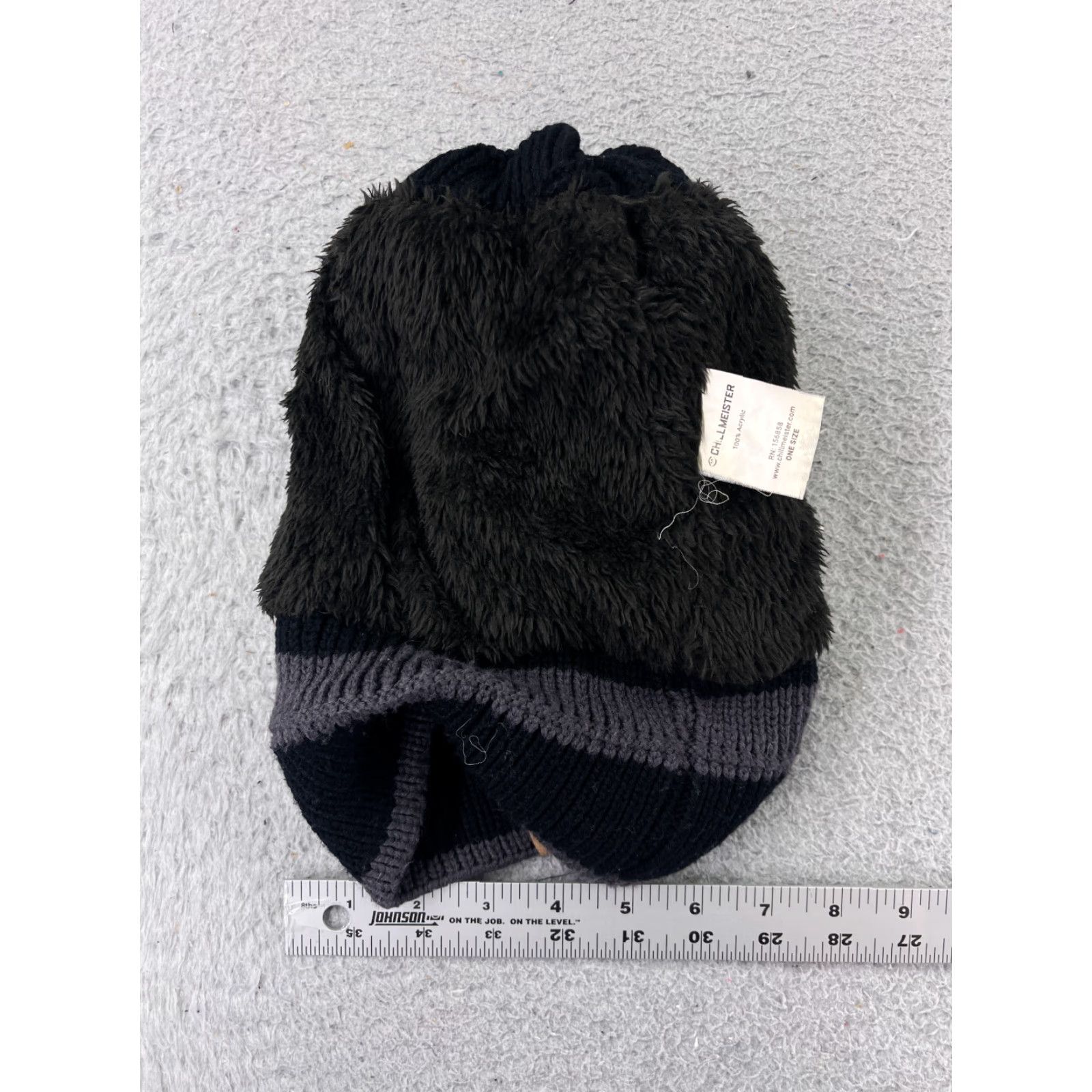Vintage Chillmeister Beanie Adult One Size Black Gray Cable Knit 100% Acrylic Pom Hats Beanie Unisex Adults Knit Outdoor Ski Winter Mens Womens Girls Boys Size ONE SIZE - 6 Thumbnail
