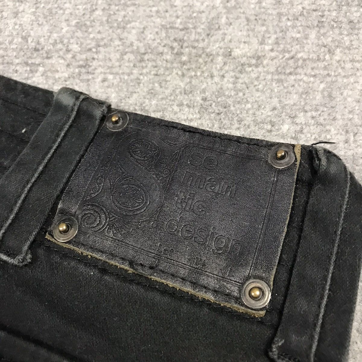 Japanese Brand 🔥SEMANTICDESIGN CARGO ZIPPER DESIGN BLACK FADED DENIM PANTS Size US 30 / EU 46 - 15 Thumbnail