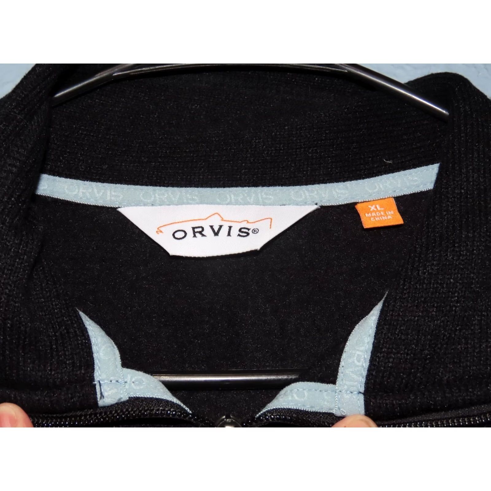 Orvis Orvis Men XL 1/4 Zip Fleece Pullover Sweater Black Sweatshirt Mock Neck Pockets Size US XL / EU 56 / 4 - 5 Thumbnail