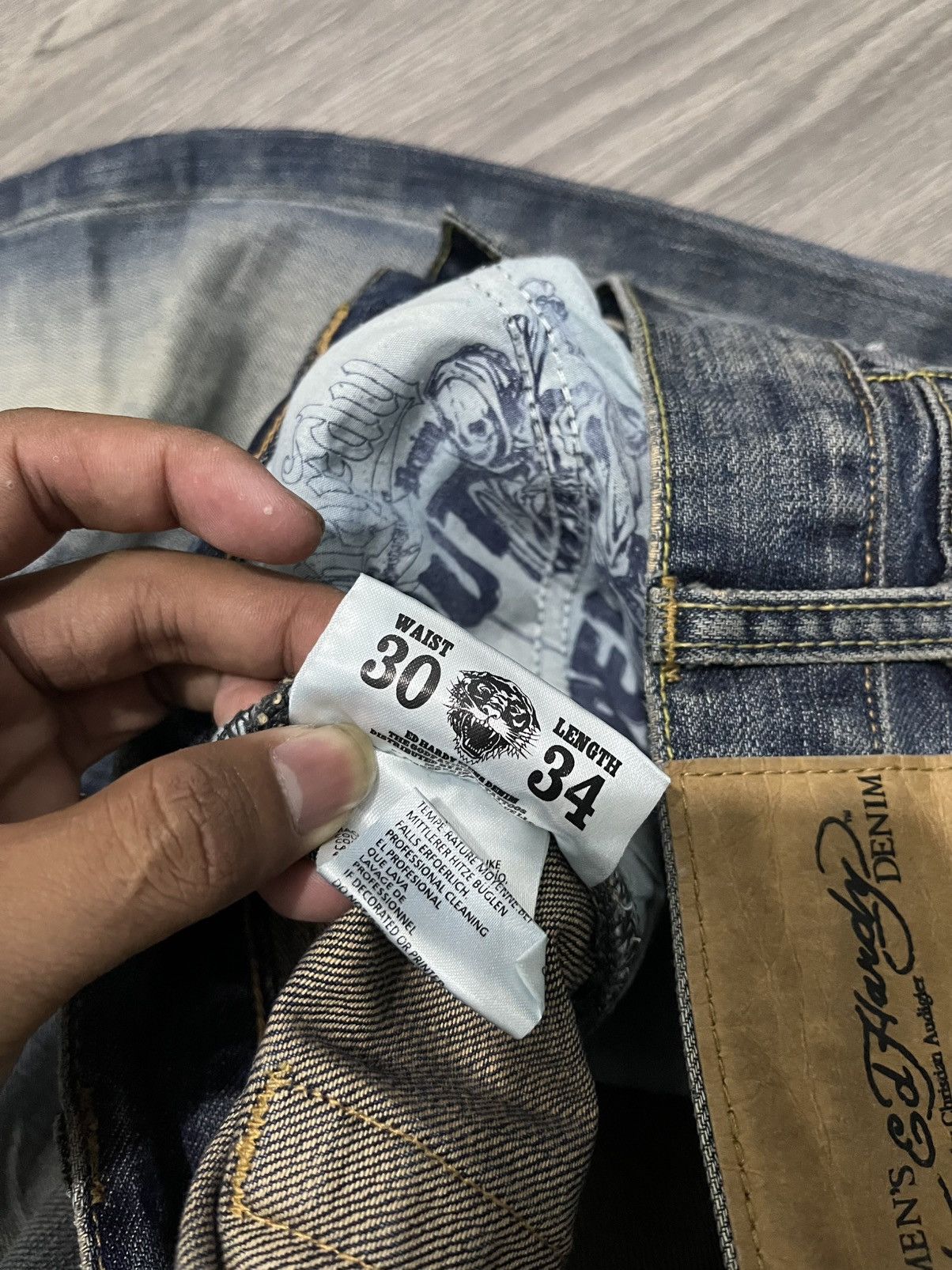 Ed Hardy 💀Y2k Ed Hardy by Christian Audigier Jeans💀 Size US 30 / EU 46 - 12 Thumbnail