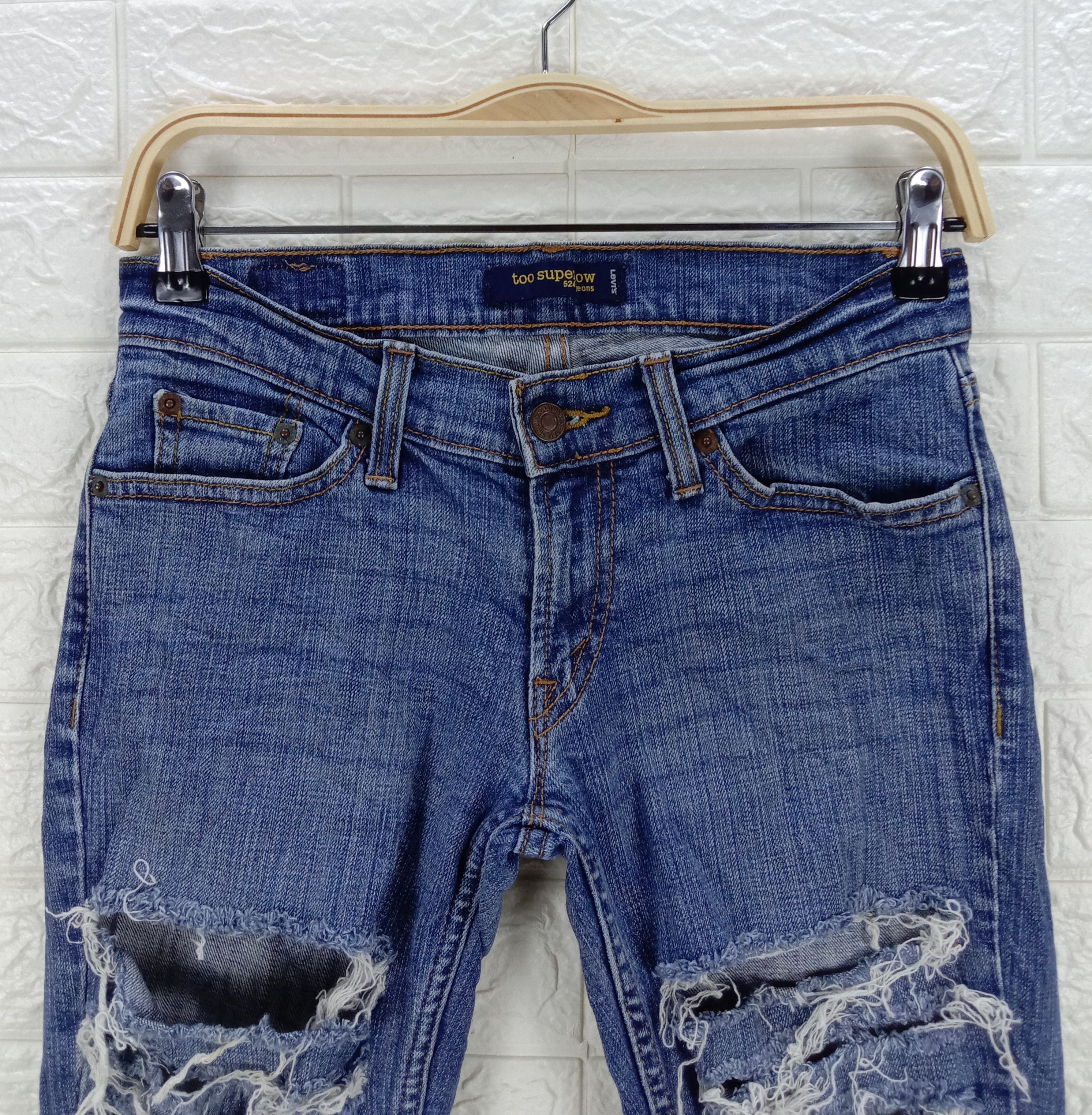 Levi's Ripped Jeans Vintage Levi's 524 Distressed Denim Size 27" / US 4 / IT 40 - 2 Thumbnail