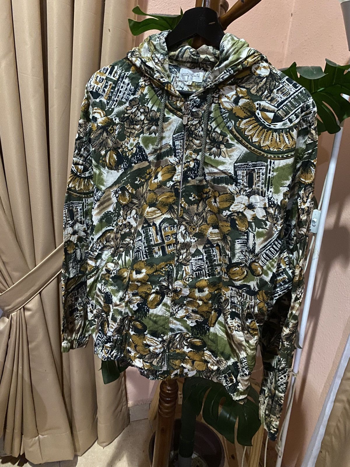 Japanese Brand Vintage City Cat’s Japan Printed Zip Hoodie 90s Unisex Size US M / EU 48-50 / 2 - 4 Thumbnail