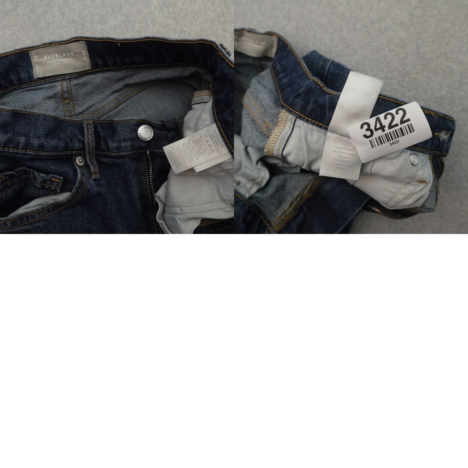 Everlane EVERLANE The Cheeky Jean Jeans Women 24 (24X25) Blue Crop Straight Medium Wash Size 42" / US 20 - 10 Thumbnail