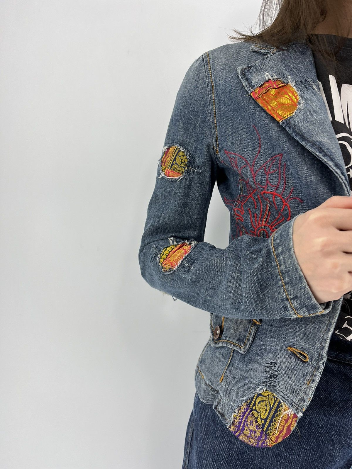 Bray Steve Alan × Japanese Brand Progetti & Prodotti Bray Vintage Y2K Denim Jacket Size S / US 4 / IT 40 - 5 Thumbnail