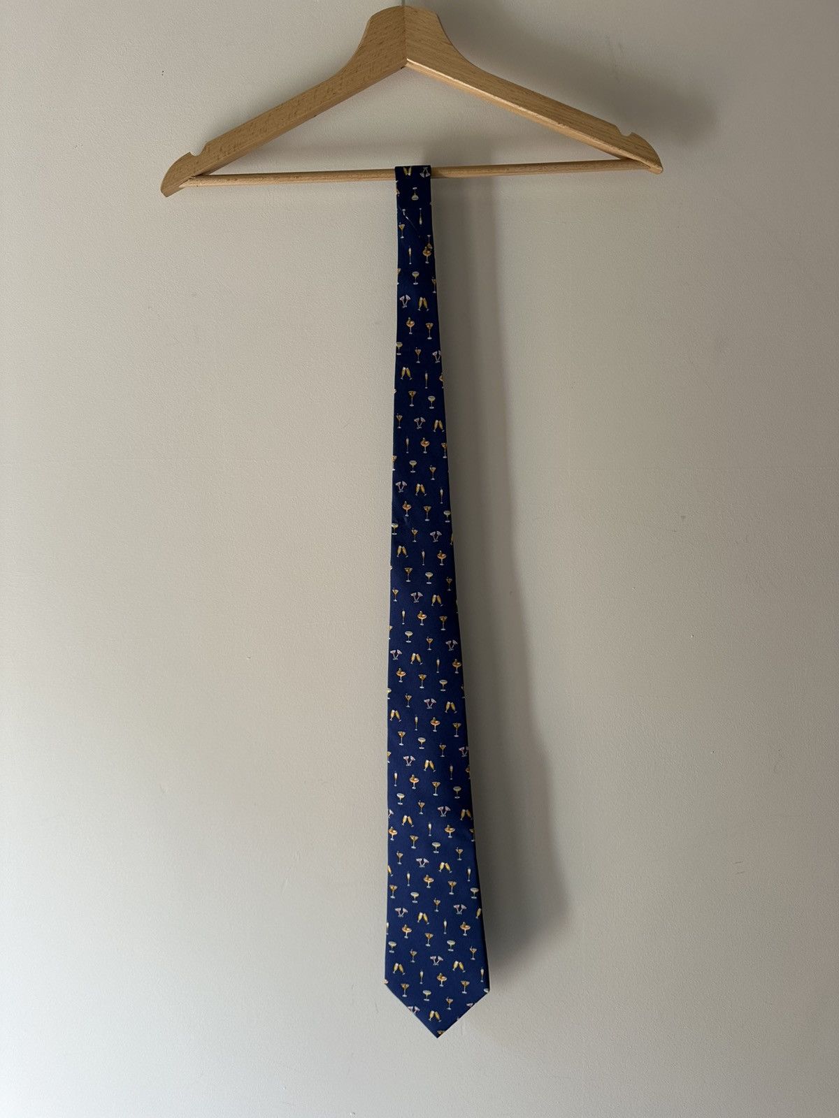Salvatore Ferragamo Salvatore Ferragamo Silk Tie – Cocktail Glass Print Size ONE SIZE - 1 Thumbnail