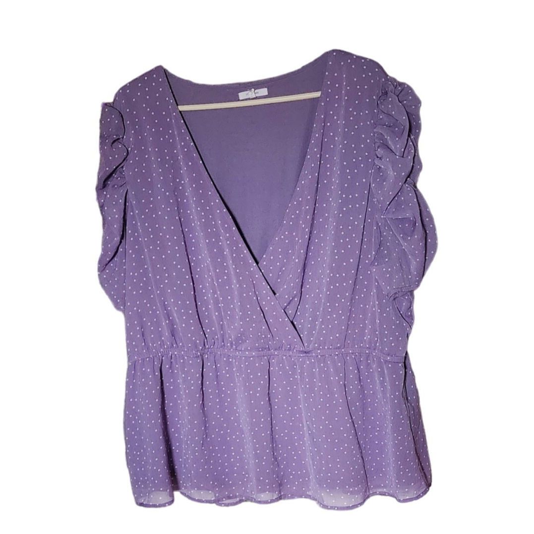 Maurice Lacroix Maurices lavender V neck Top Size 3XL Size 3XL / US 20-22 - 2 Thumbnail