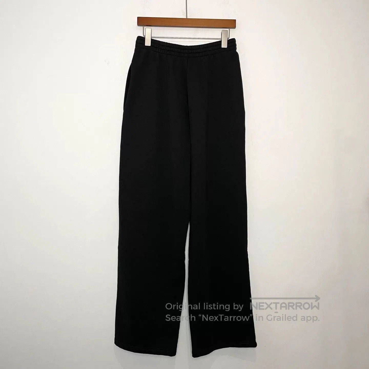 Balenciaga Black Sweatpants with White Logo. Size US 30 / EU 46 - 2 Thumbnail
