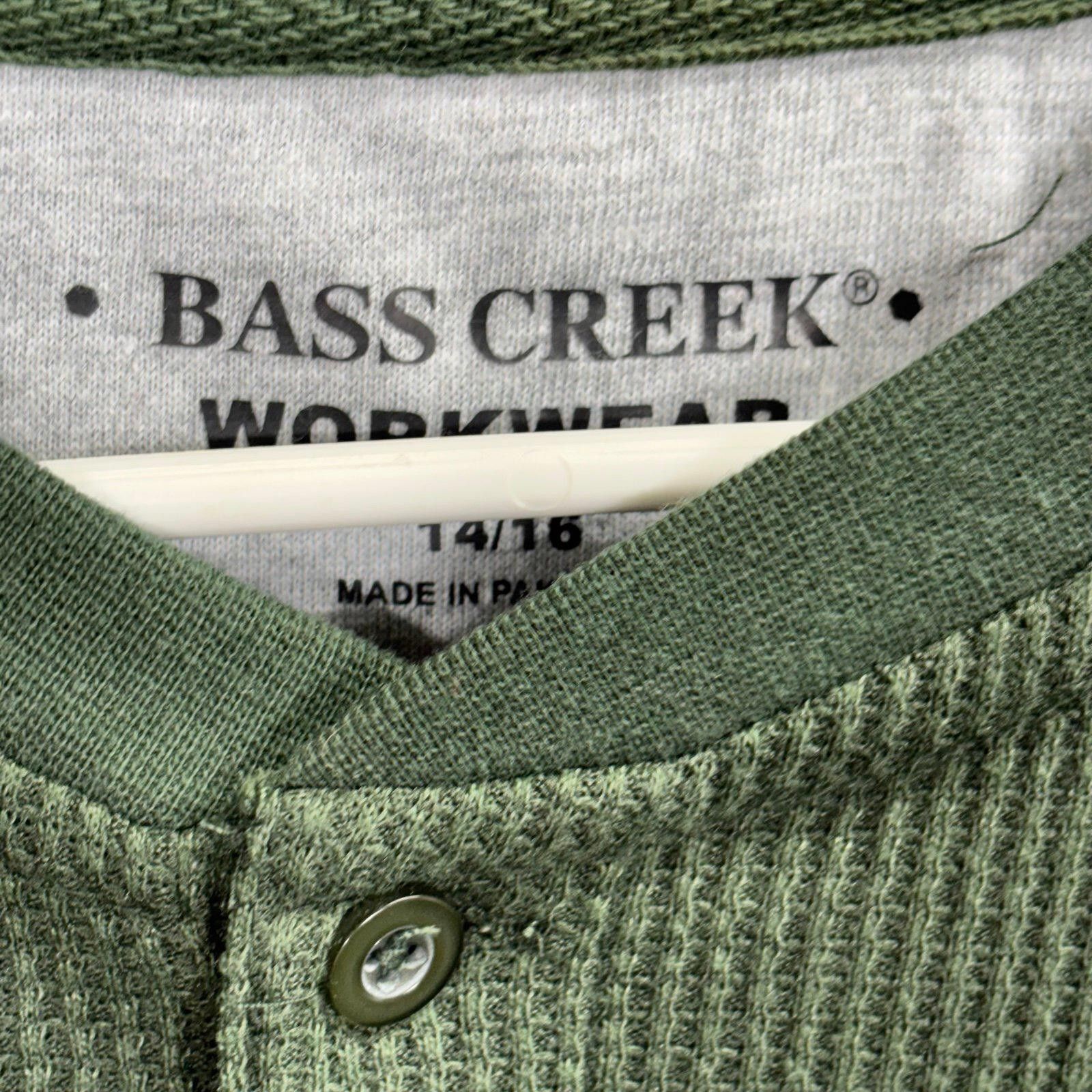 Other Bass Creek Green Waffle Knit Henley Shirt Boys 14/16 NWT Size US XL / EU 56 / 4 - 3 Thumbnail