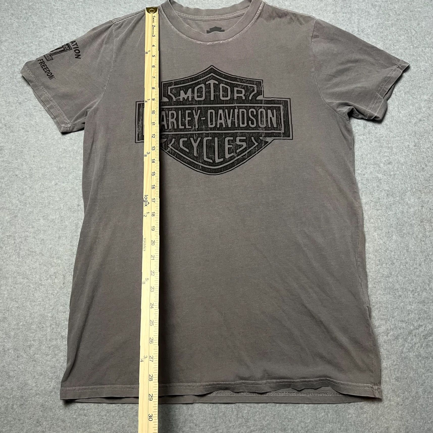Harley Davidson Harley-Davidson Shirt Mens Medium Gray Wounded Warrior Project Operation Freedom USA Graphic Print Crew Neck Short Sleeve T-Shirt Size US M / EU 48-50 / 2 - 3 Thumbnail