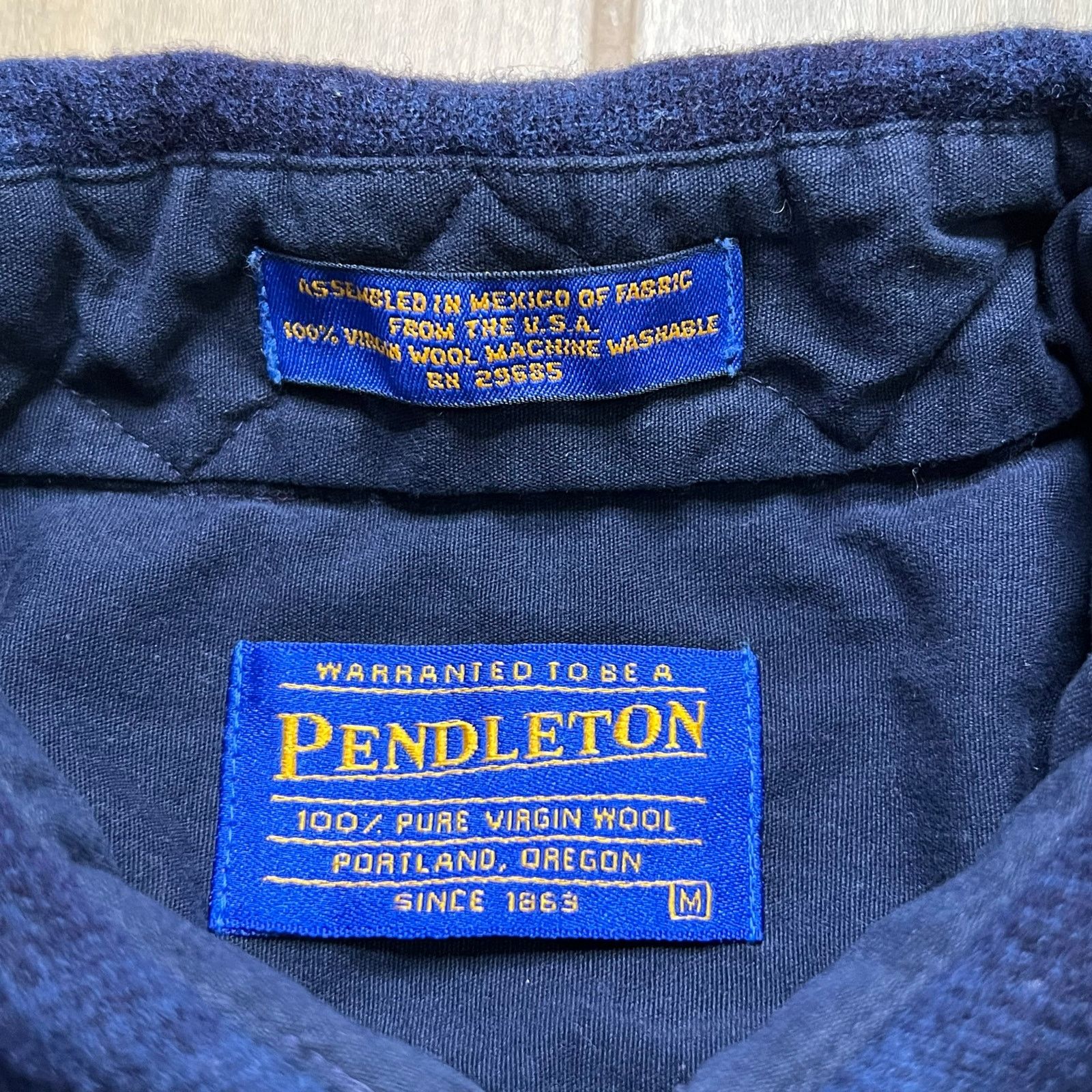 Pendleton Vintage Pendleton Wool Shirt Mens M Blue Elbow Patch Button Size US M / EU 48-50 / 2 - 5 Thumbnail