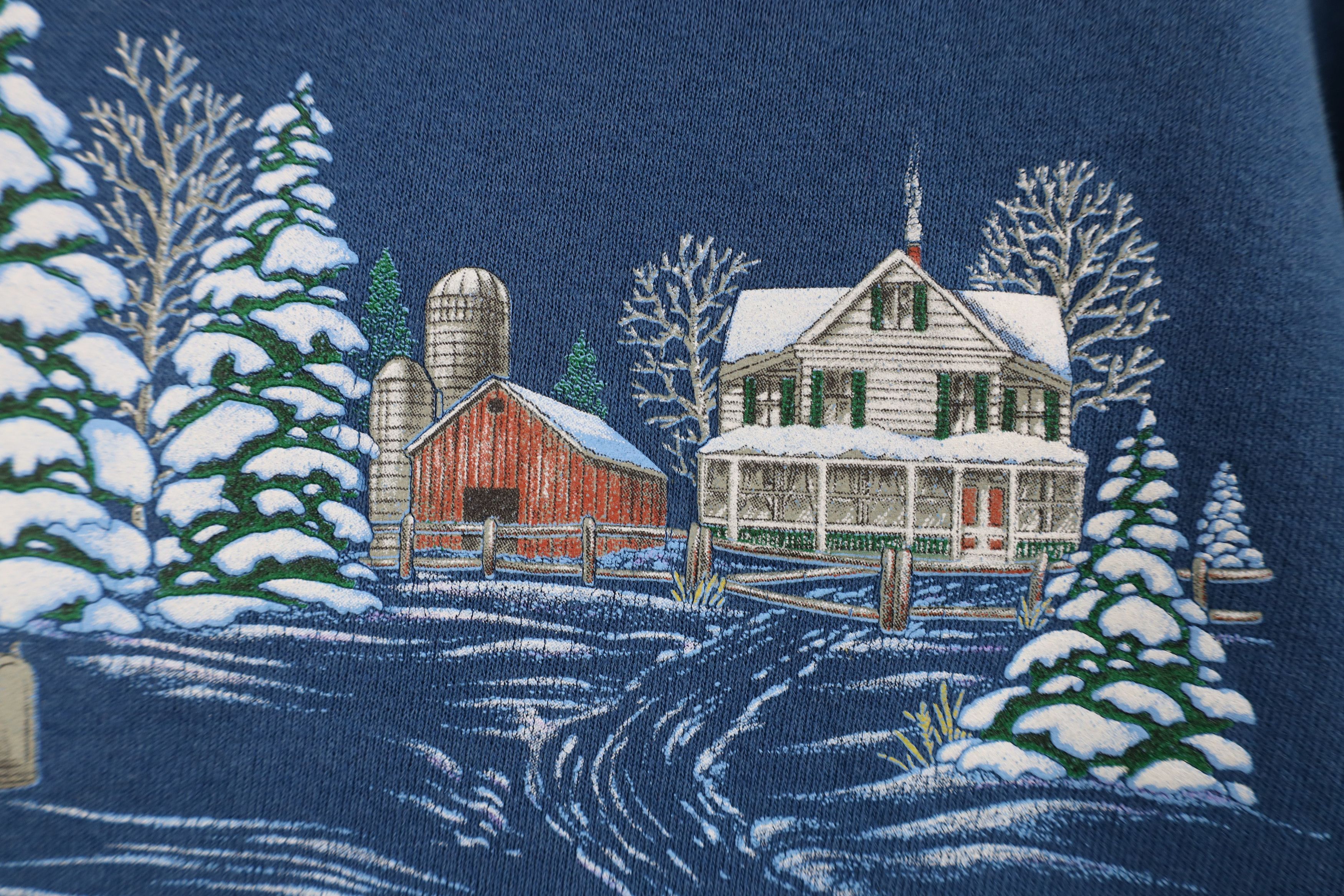 Vintage Vintage 90s Streetwear Winter Farmhouse Bird Sweatshirt USA Size L / US 10 / IT 46 - 5 Thumbnail