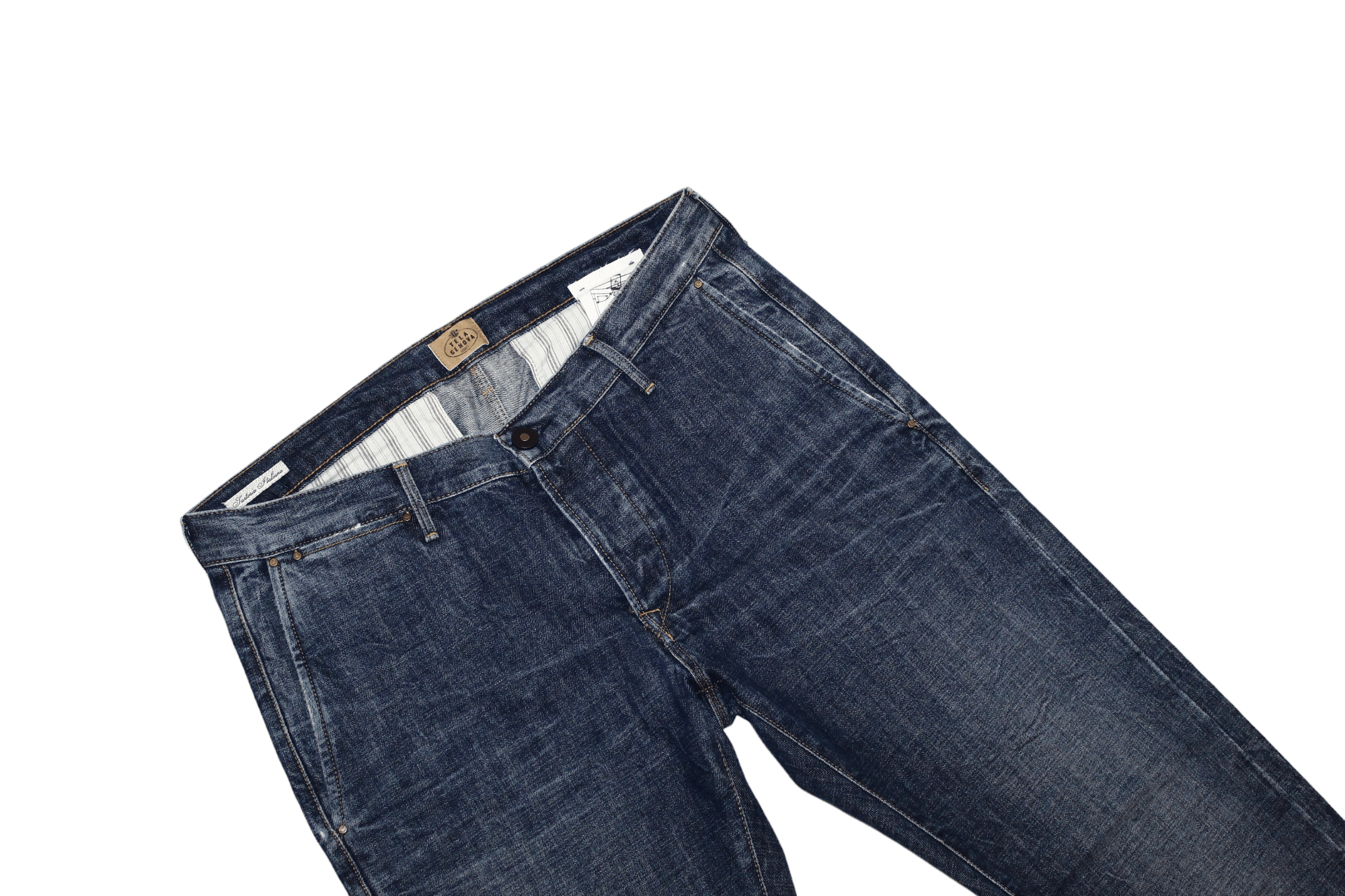 Barena Tela Genova MDXV Rigid Selvedge Faded Denim 5-pockets Jeans Size US 34 / EU 50 - 4 Thumbnail