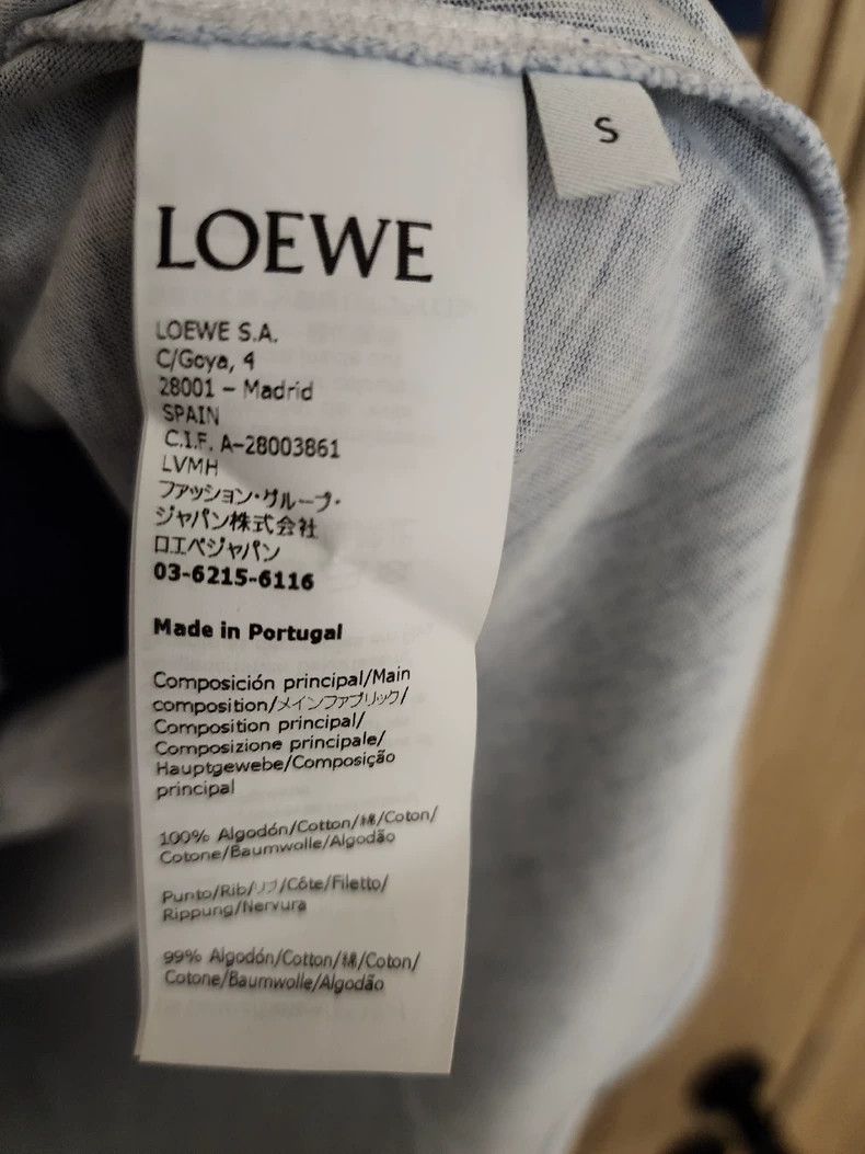 Loewe LOEWE Round neck T-shirt short sleeves blue and white Size S / US 4 / IT 40 - 5 Thumbnail