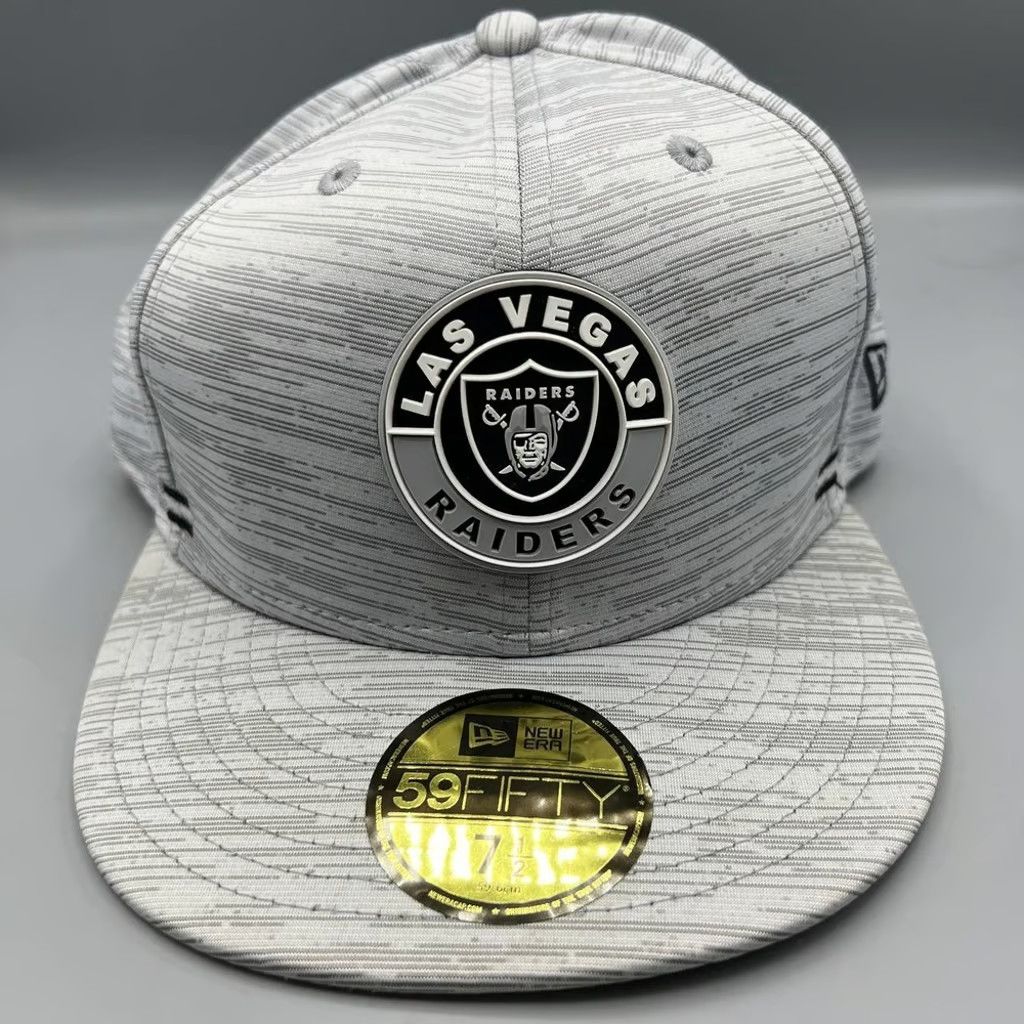New Era Las Vegas Raiders Hat Men 7 1/2 59Fifty New Era NFL Fitted Size ONE SIZE - 1 Thumbnail