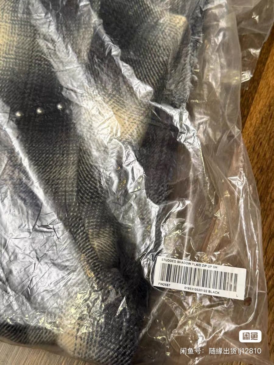 Supreme Supreme FW25 week1 Studded Shadow Plaid Zip Up Shirt Size US L / EU 52-54 / 3 - 2 Thumbnail
