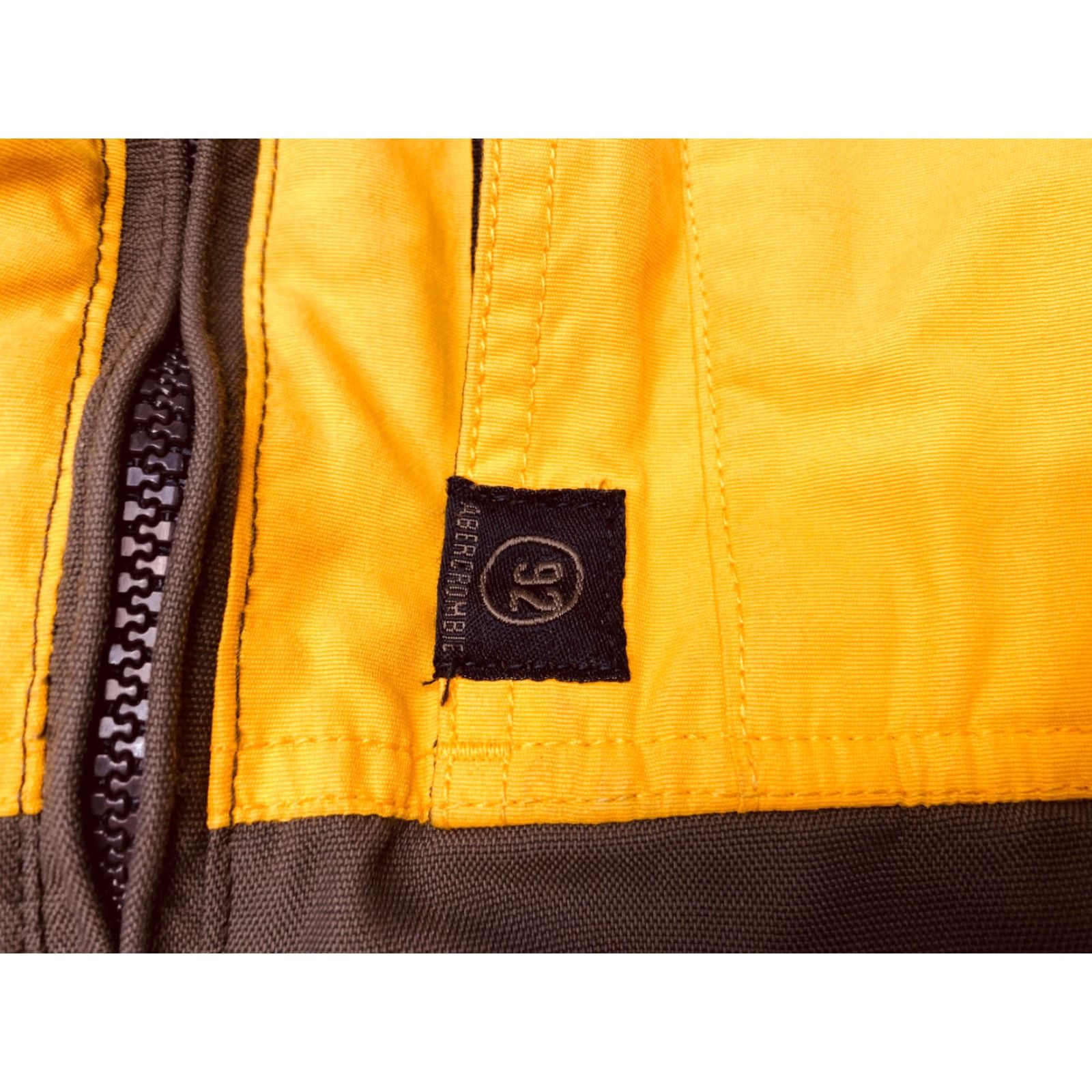 Abercrombie & Fitch Abercrombie & Fitch Full Zip Jacket Mens L Gray Yellow Coat Nylon Rain Lined Size US L / EU 52-54 / 3 - 7 Thumbnail