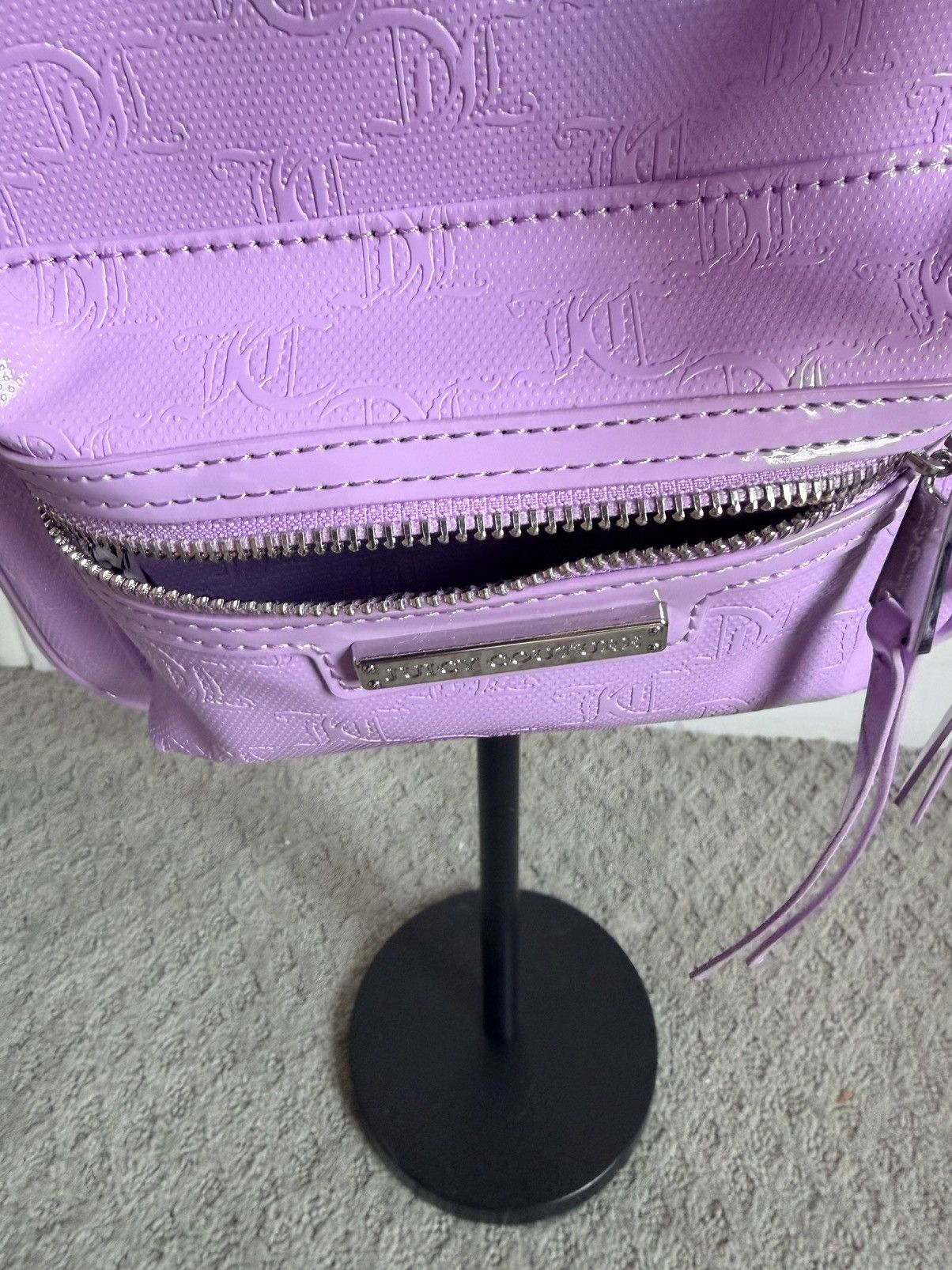 Juicy Couture Mini Backpack Lavender Embossed Logo NWT display picture 2