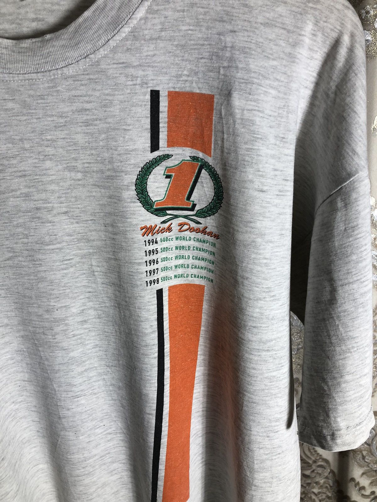 NASCAR VINTAGE MICK DOOHAN HONDA MOTORCYCLE RACING RETRO TEE 90s Size US XL / EU 56 / 4 - 3 Thumbnail