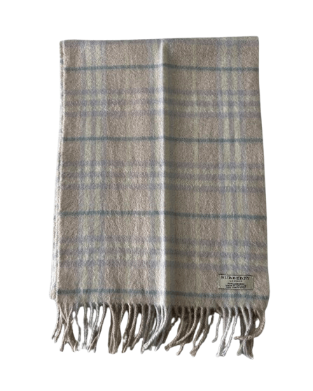 Burberry Burberry Vintage Unisex Scarf Beige 100% Cashmere Size ONE SIZE - 5 Thumbnail
