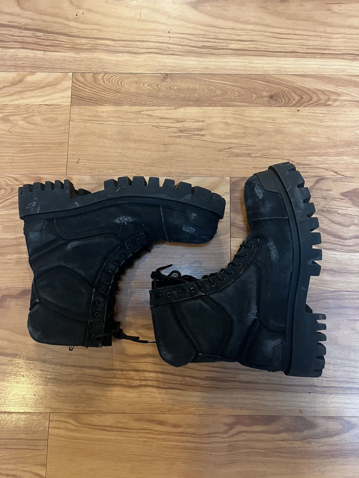 Balenciaga (SOLD) Balenciaga Distressed Strike Boots | Grailed