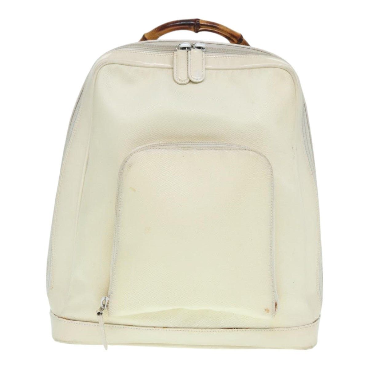 Gucci GUCCI Bamboo Shoulder Bag Nylon White Silver 003 2058 0059 5 Size ONE SIZE - 2 Thumbnail