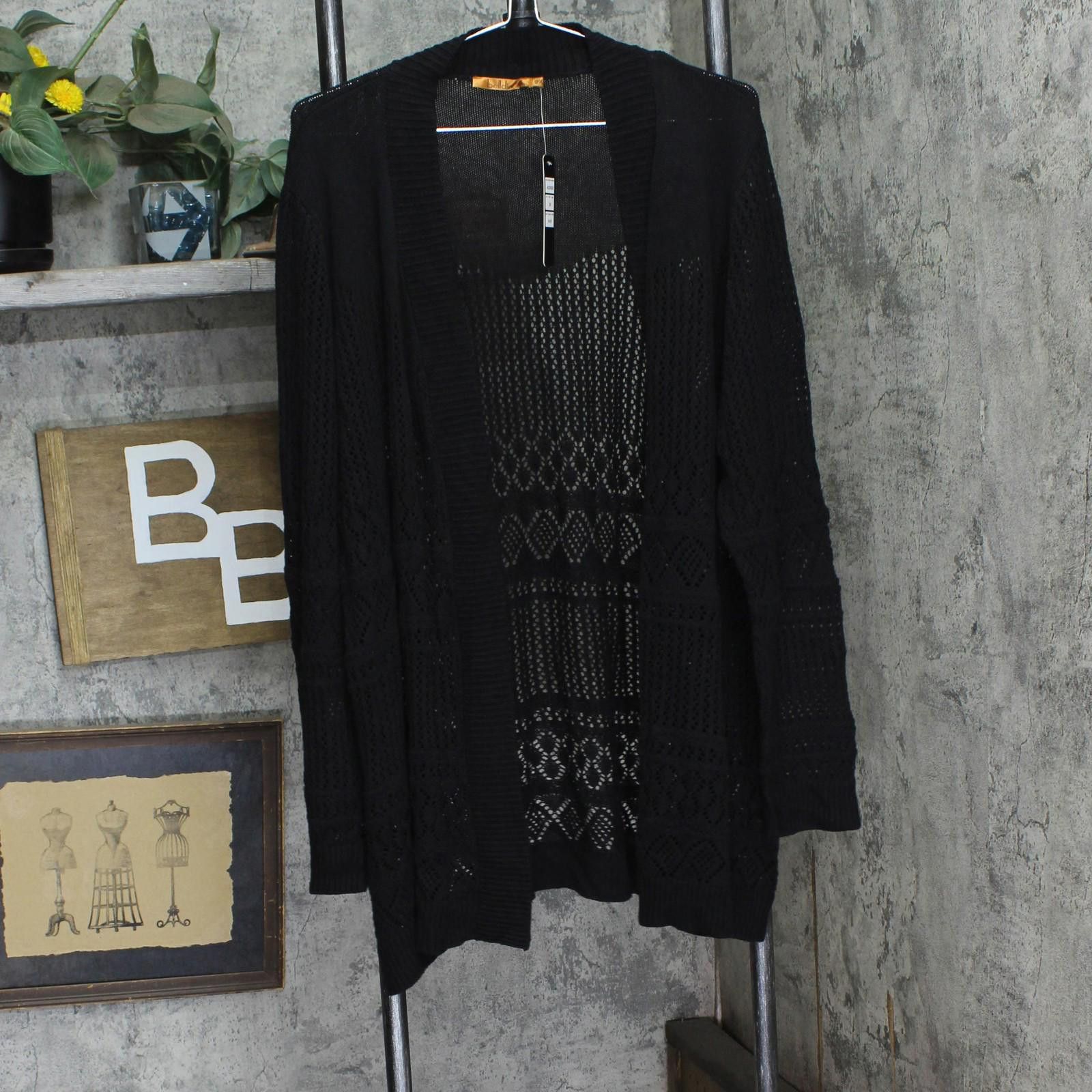 Baldinini Nwt Belldini Size Open Cardigan Sweater As230502x Black 2x Size XXL / US 16-18 / IT 52-54 - 1 Thumbnail