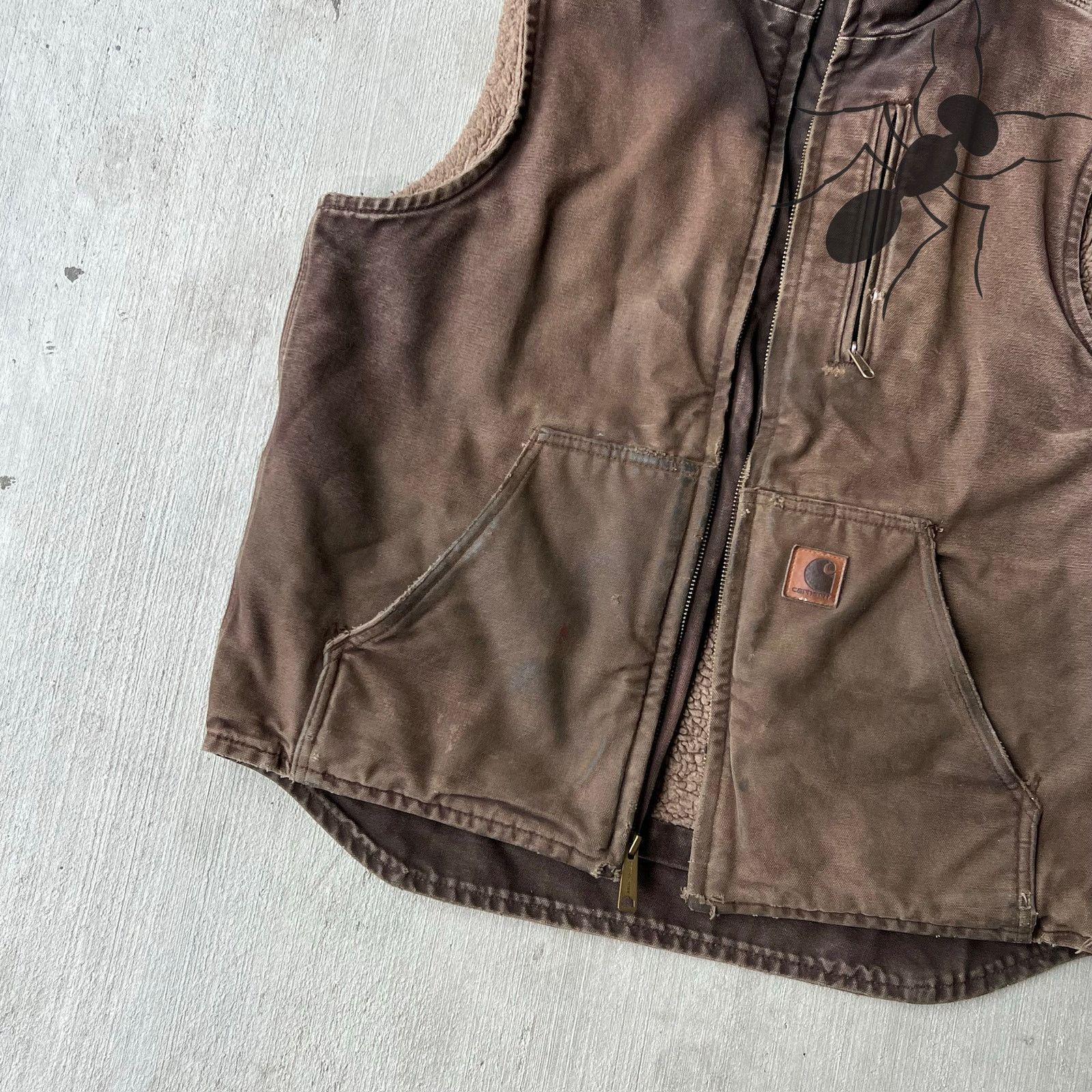 Carhartt × Vintage Carhartt V33 DKB faded brown work wear vest Size US M / EU 48-50 / 2 - 3 Thumbnail