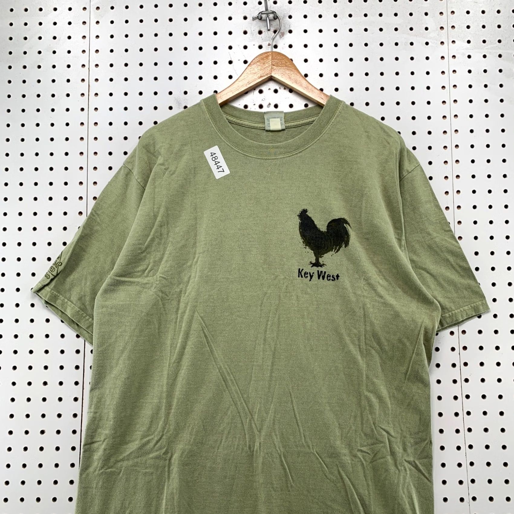 Vintage VINTAGE Crazy Shirts T-Shirt Mens Large Green Key West Rooster Hemp Dyed Size US L / EU 52-54 / 3 - 4 Thumbnail