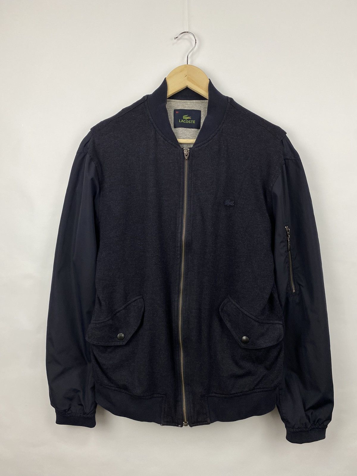 Lacoste 🇮🇹 Vintage 80s Lacoste Zip Bomber college style hype rare Y2K Size US M / EU 48-50 / 2 - 3 Thumbnail