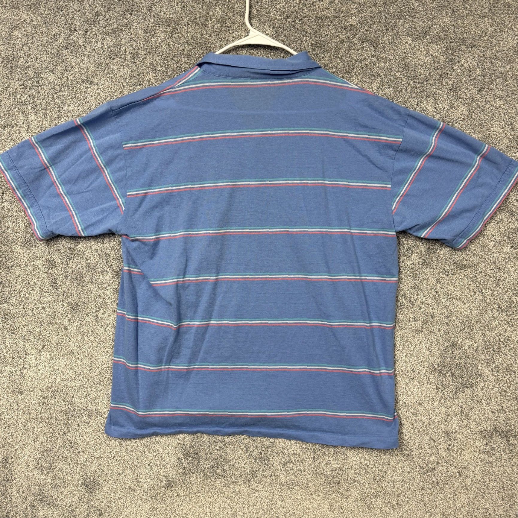 Vintage VINTAGE Crescent Bay Polo Shirt XL Striped Blue Men Short Sleeve Cotton Polyester Classic Collared Pocket 2-Button Preppy Streetwear Size US XL / EU 56 / 4 - 7 Thumbnail