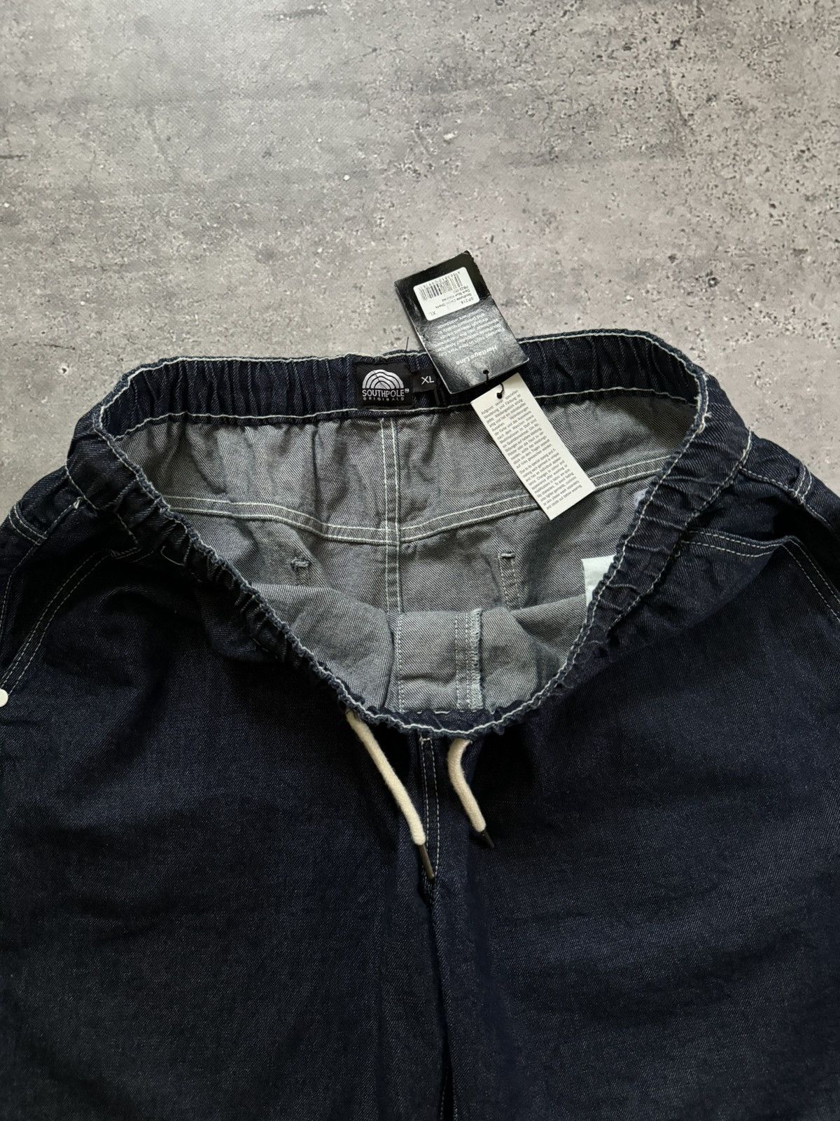 JNCO × Southpole × Vintage NWT Southpole Dark Blue Washed Denim Shorts Size US 34 / EU 50 - 3 Thumbnail