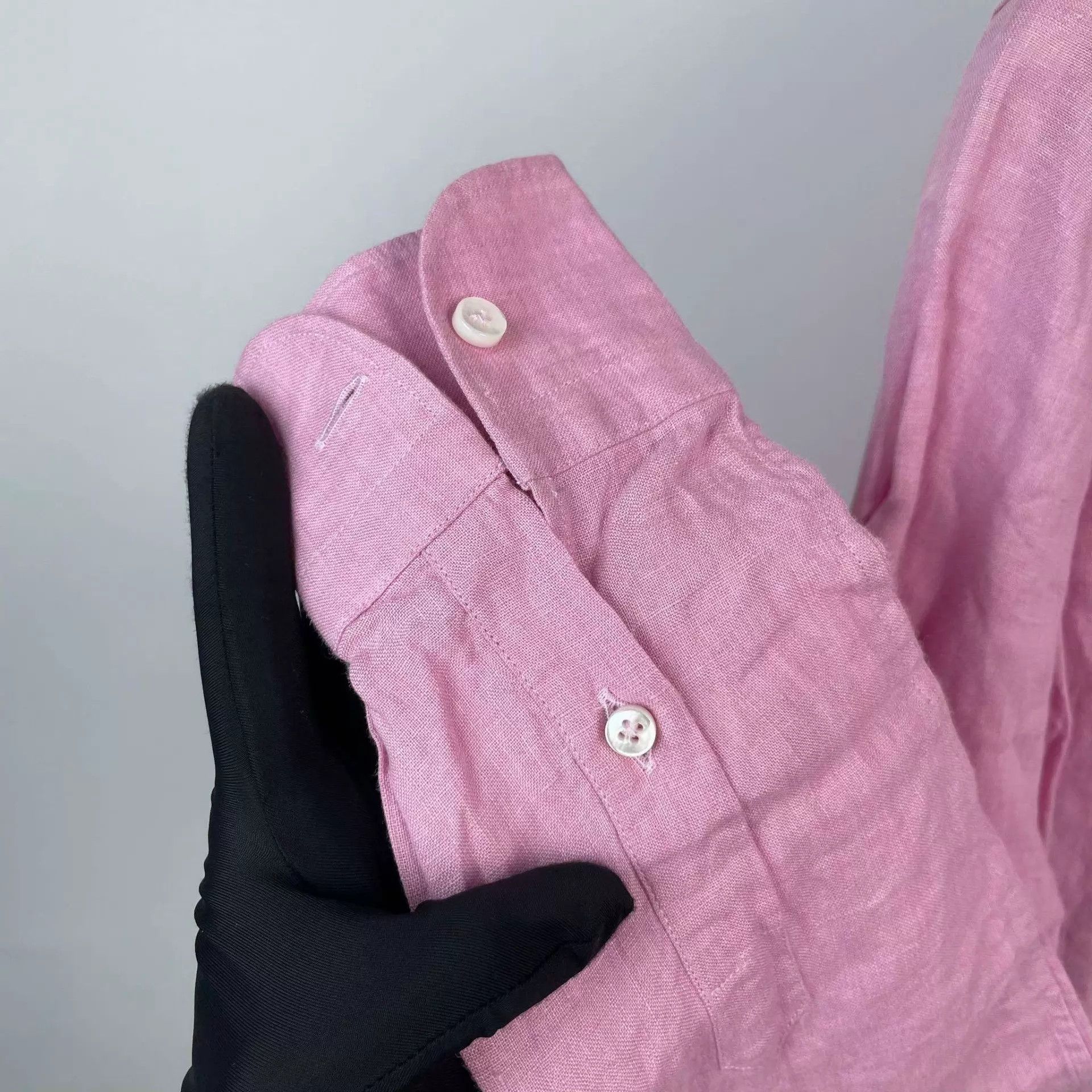Loro Piana Loro Piana 97 New cotton long-sleeve shirt pink 38 Size XS / US 0-2 / IT 36-38 - 9 Thumbnail