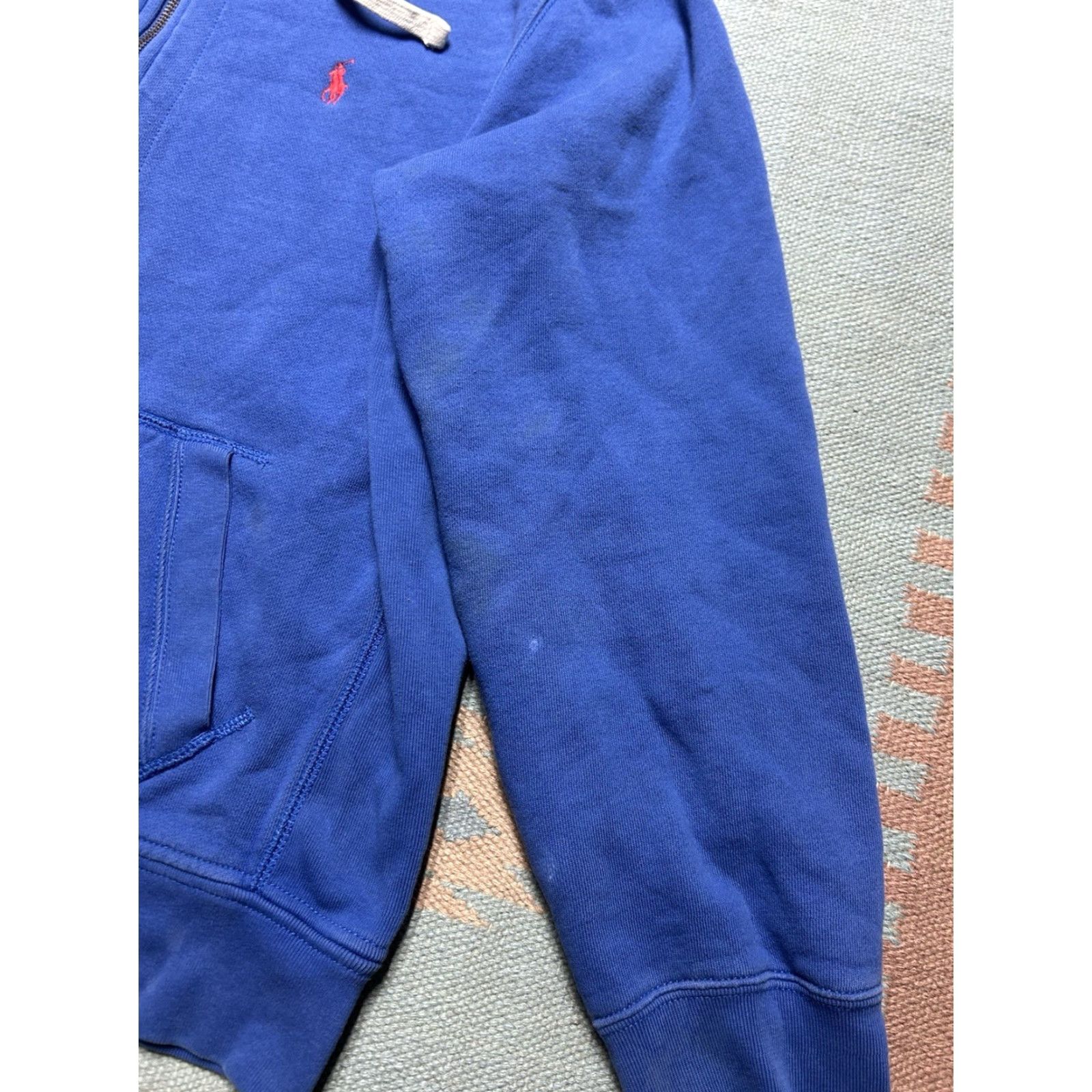 Polo Ralph Lauren VINTAGE Polo Ralph Lauren Hoodie Full Zip Waffle Thermal Hood Pony Navy Blue XL Men Size US XL / EU 56 / 4 - 3 Thumbnail