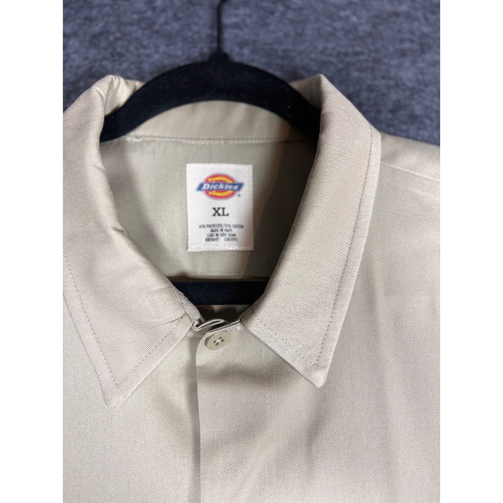 Dickies Dickies Men’s XL Beige Button Down Long Sleeve Mechanic#0466 Size US XL / EU 56 / 4 - 2 Thumbnail