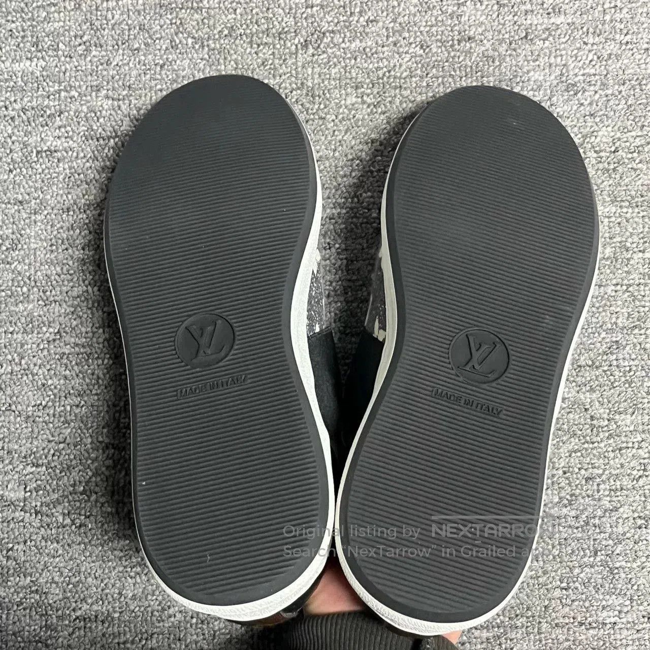 Louis Vuitton Louis Vuitton Gray Denim Low-Top Sneakers. Size US 4 / IT 34 - 5 Thumbnail