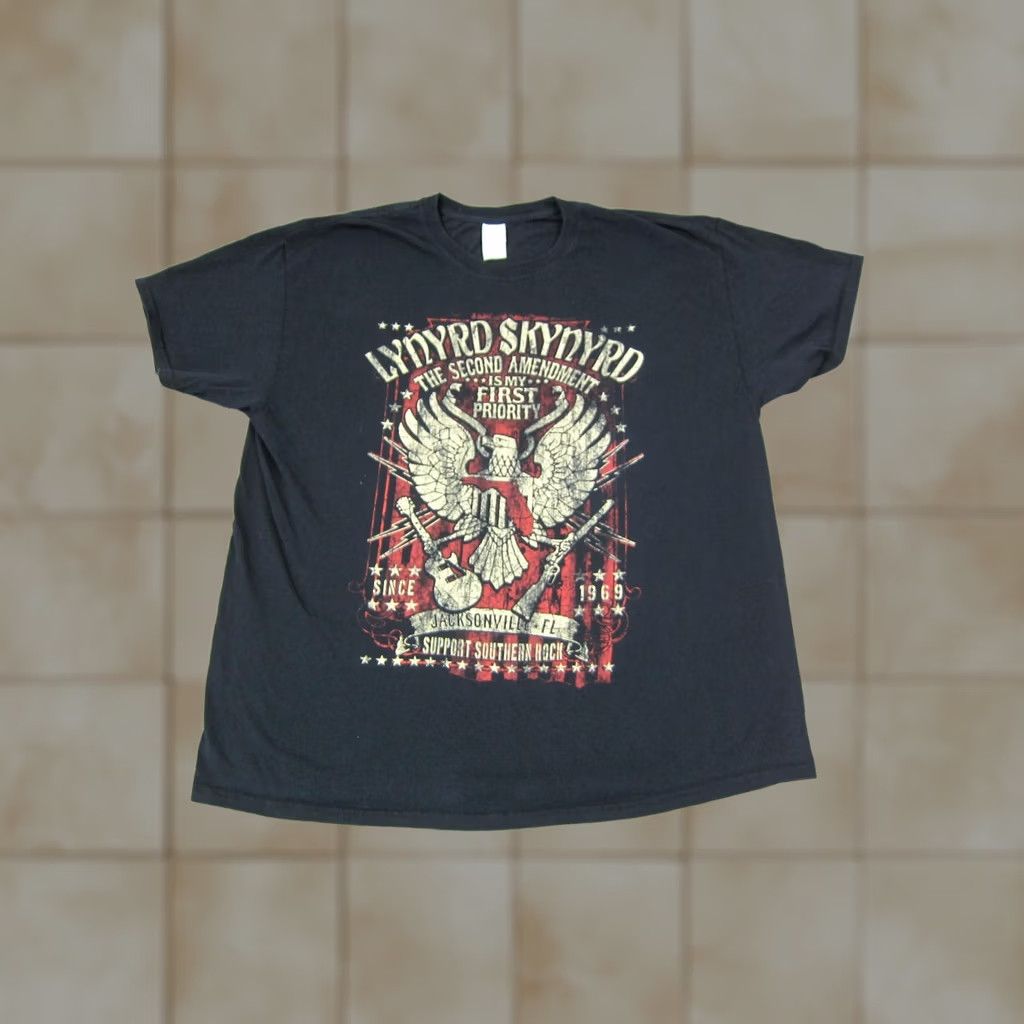 Gildan VINTAGE Lynyrd Skynyrd Shirt Mens XL Black Support Southern Rock 90s Size US XL / EU 56 / 4 - 1 Thumbnail