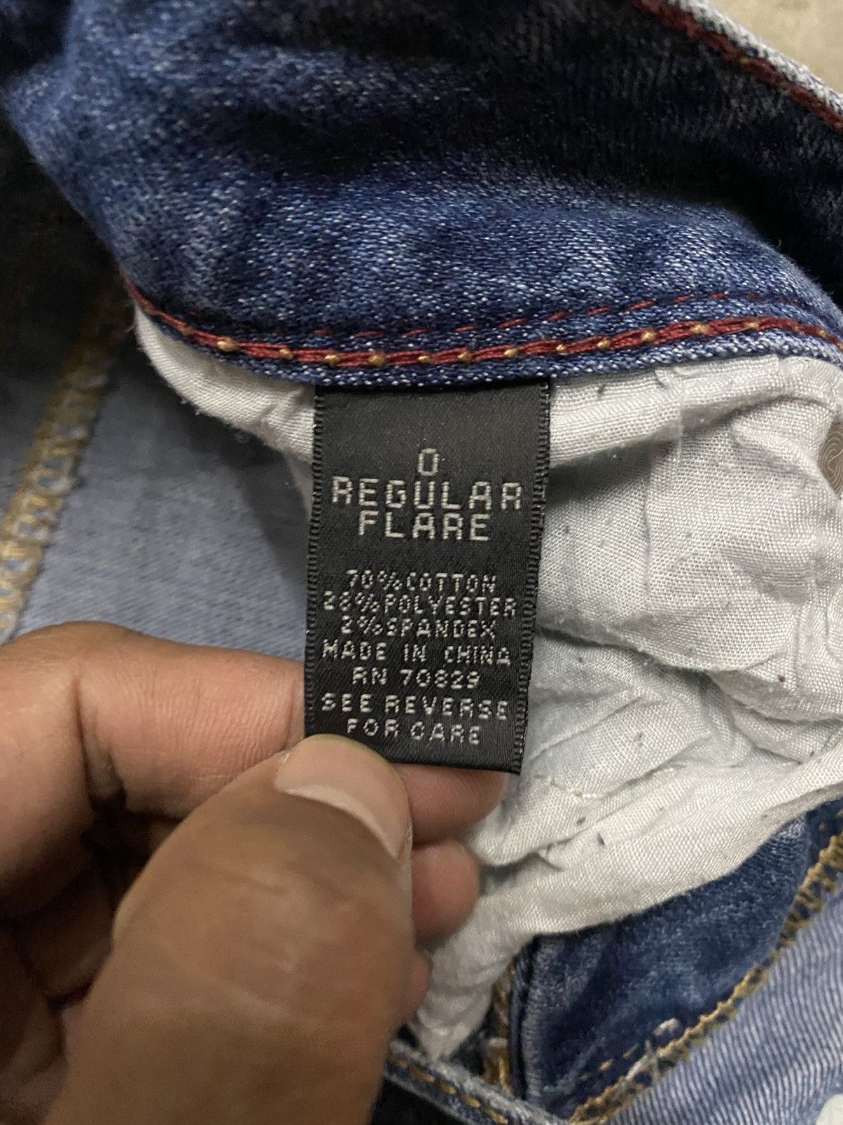 Hysteric Glamour × If Six Was Nine × Japanese Brand Flare Jeans Twentyone Blue Wash Stretch Jeans Size 27" / US 4 / IT 40 - 7 Thumbnail