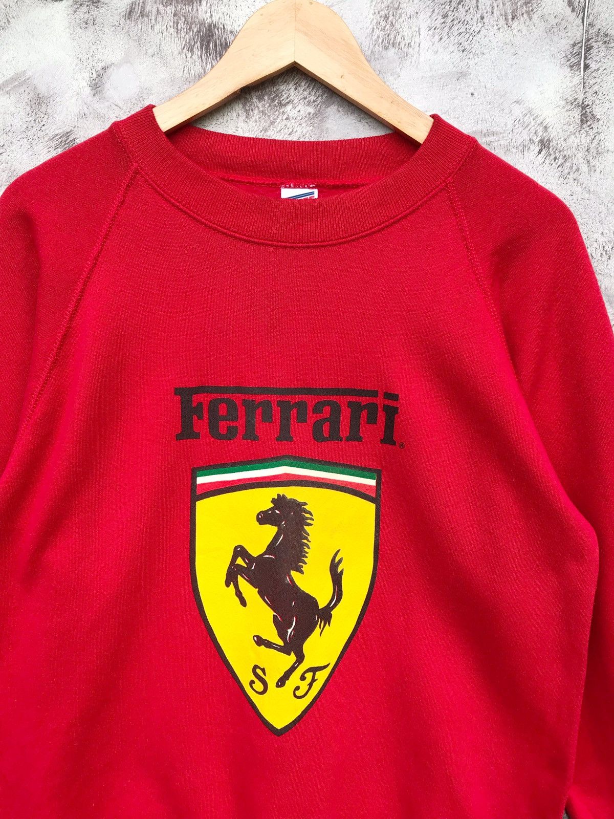 Vintage Vintage 90s ferrari printed logo sweatshirt Size US M / EU 48-50 / 2 - 2 Thumbnail