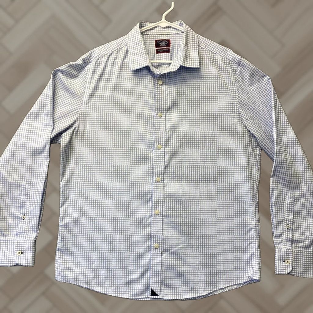 UNTUCKit UNTUCKit Button-Up Shirt Mens XL Blue Short Sleeve Check Casual Preppy Size US XL / EU 56 / 4 - 1 Thumbnail