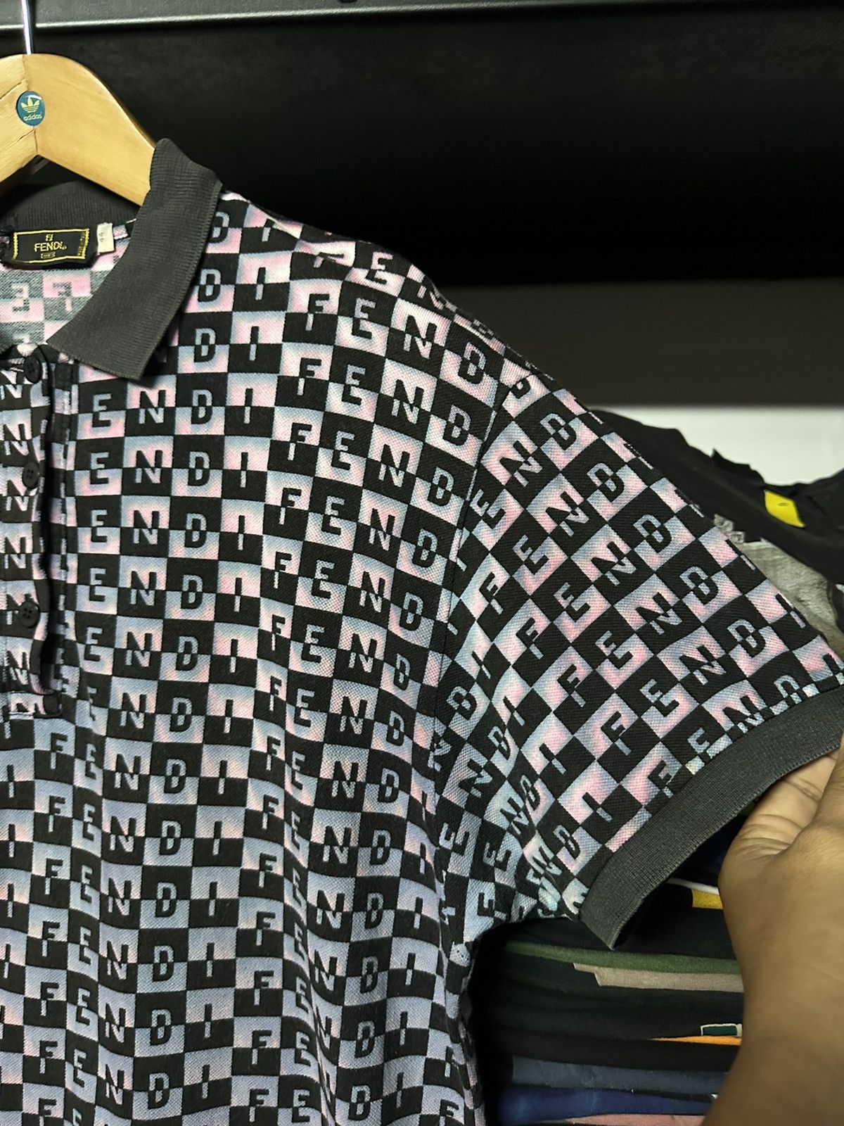 Fendi × Vintage Vintage Fendi Monogram Sun Faded Tee Size US M / EU 48-50 / 2 - 5 Thumbnail