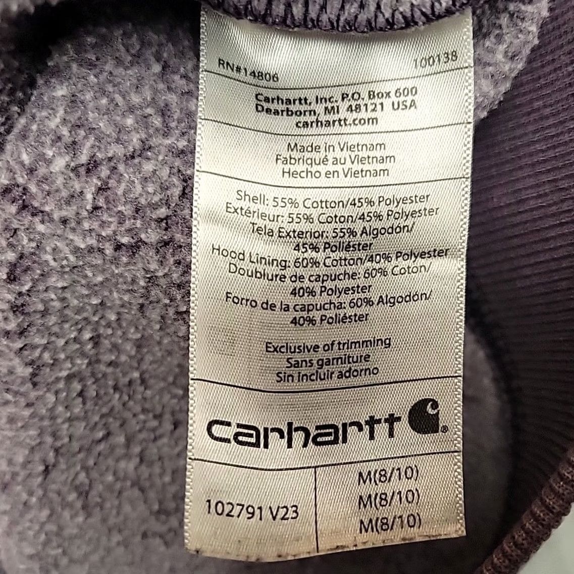 Carhartt Carhartt Hoodie Womens M Purple Relaxed Fit Hooded Sweatshirt Workwear Size M / US 6-8 / IT 42-44 - 5 Thumbnail