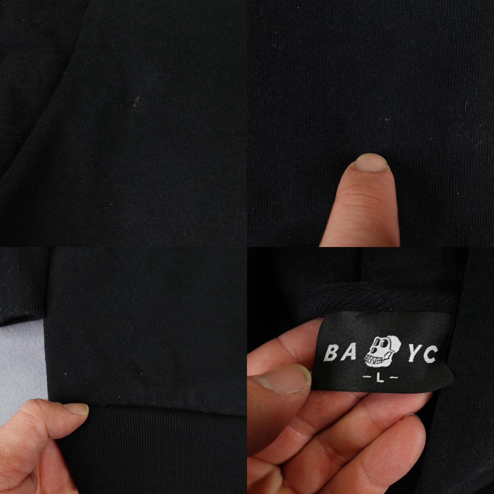 Vintage VINTAGE BAYC Hoodie Men XL Black Bored Ape Yacht Club Pullover Skull Logo Sweatshirt Pockets Hooded Heavyweight Knit Cotton Kn | Mens | Black | XL Size US XL / EU 56 / 4 - 8 Thumbnail