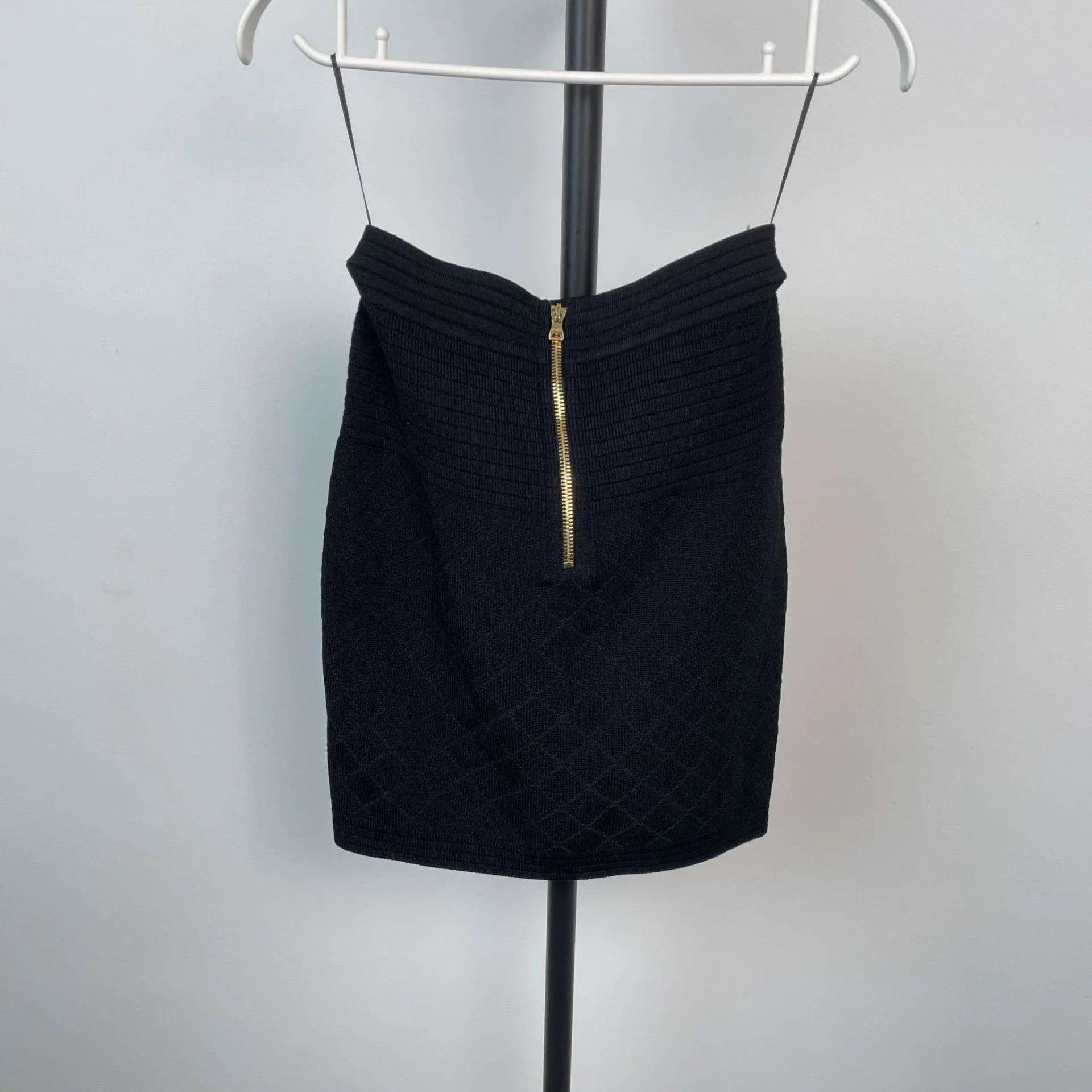 Balmain Balmain Black Mini Skirt 38 Size 25" / US 0 / IT 36 - 2 Thumbnail