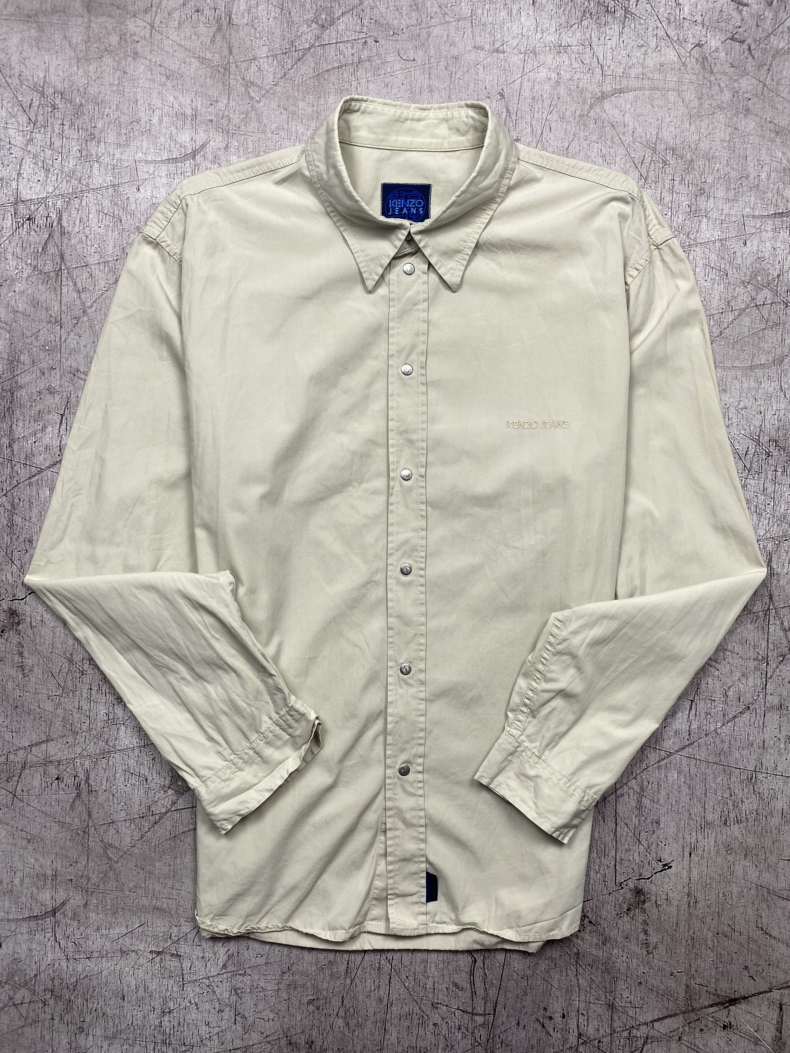 Kenzo × Vintage Kenzo Jeans Vintage Mens Long Sleeve Shirt Size US XL / EU 56 / 4 - 1 Thumbnail