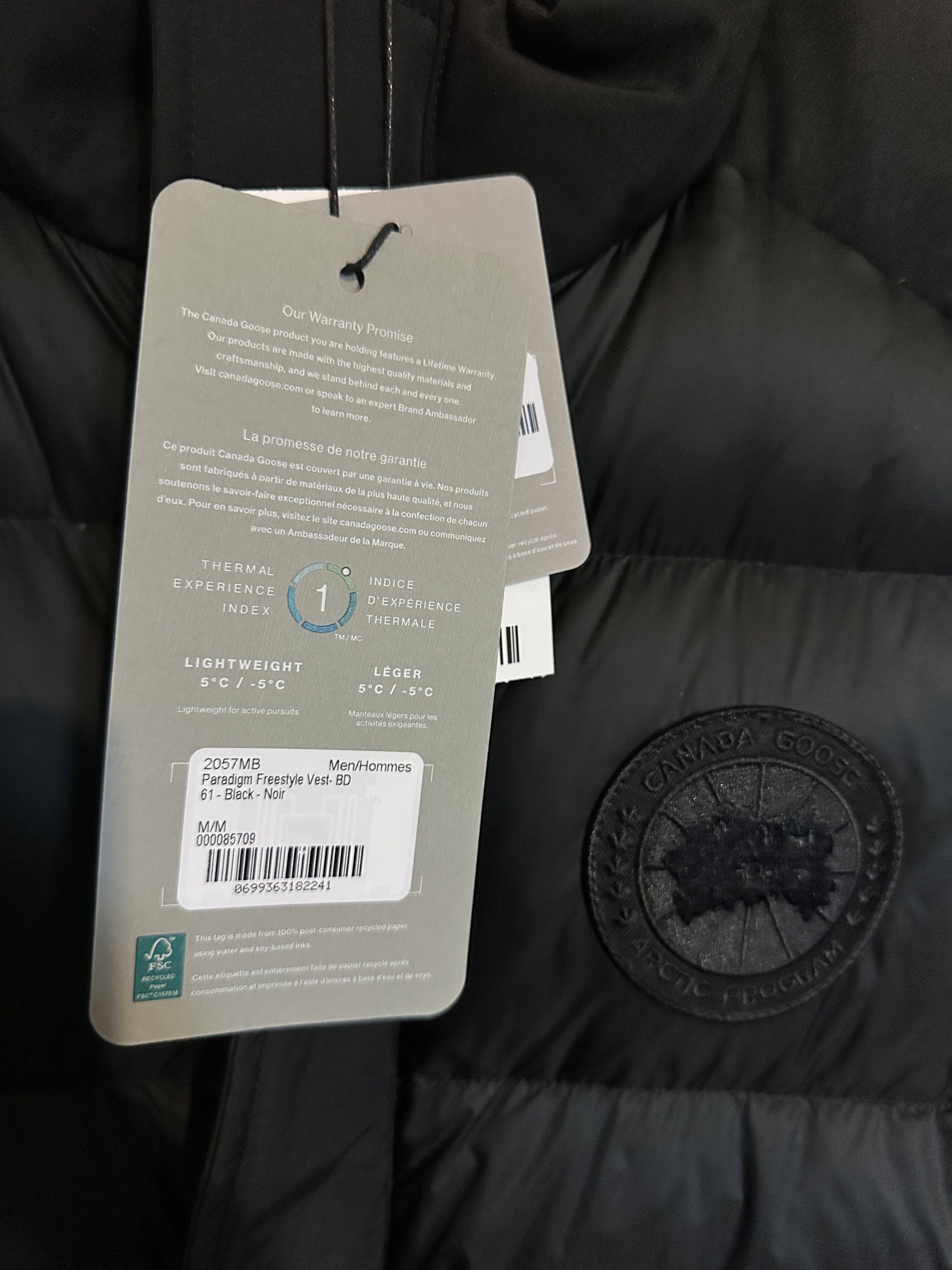 Canada Goose Paradigm Black Label Down Vest CG Size US M / EU 48-50 / 2 - 7 Thumbnail