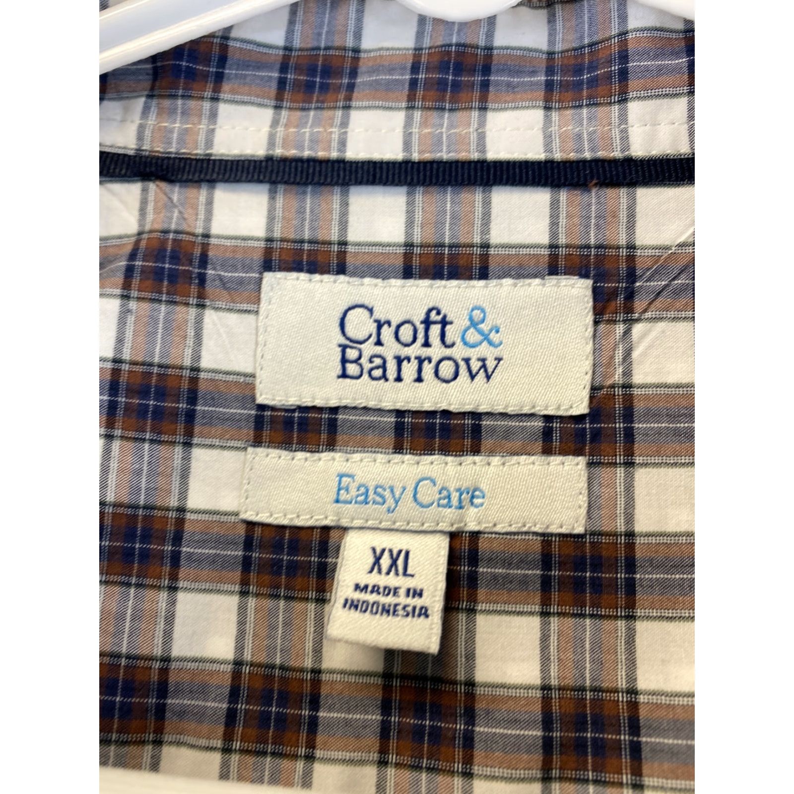 Croft & Barrow Croft & Barrow Dress Shirt Plaid 2XL Men Long Sleeve Button-Down Casual Formal Classic Twist Glen Plaid Blue 80-16 Mens Size US XXL / EU 58 / 5 - 4 Thumbnail