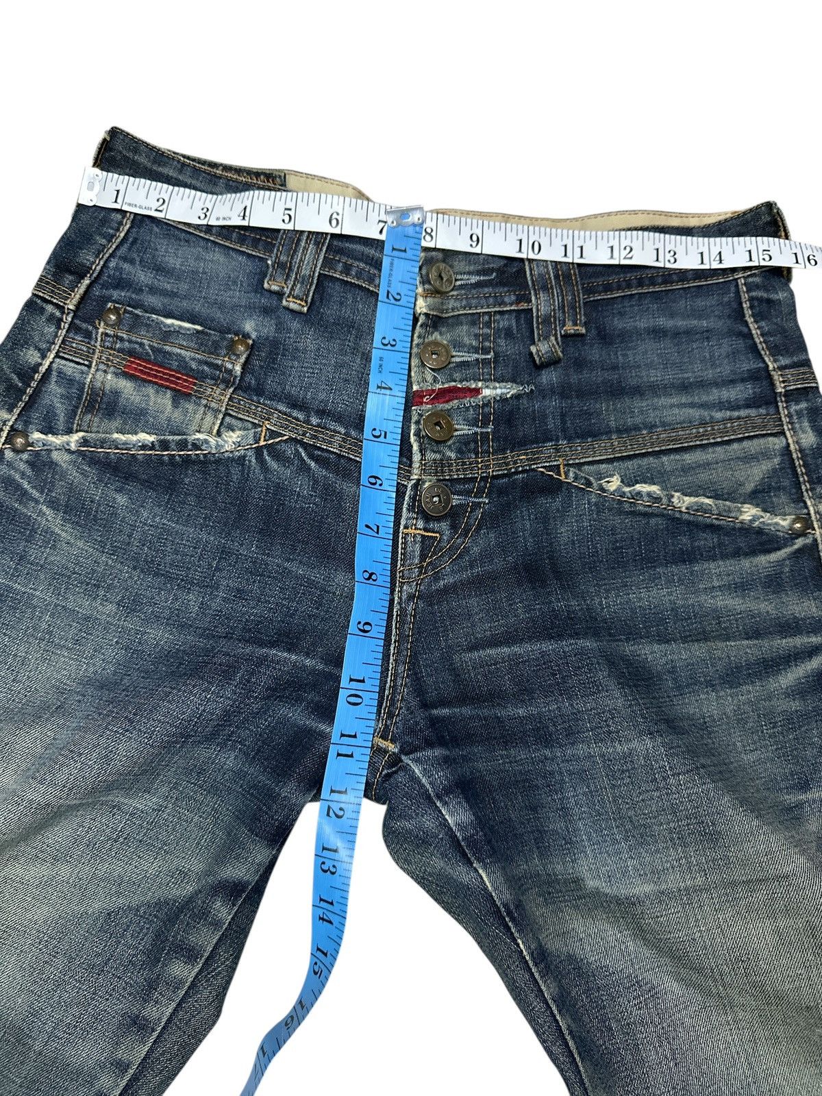 Marithe + Francois Girbaud Flare Marithe Francois Girbaud Distress Denim. Size US 32 / EU 48 - 11 Thumbnail